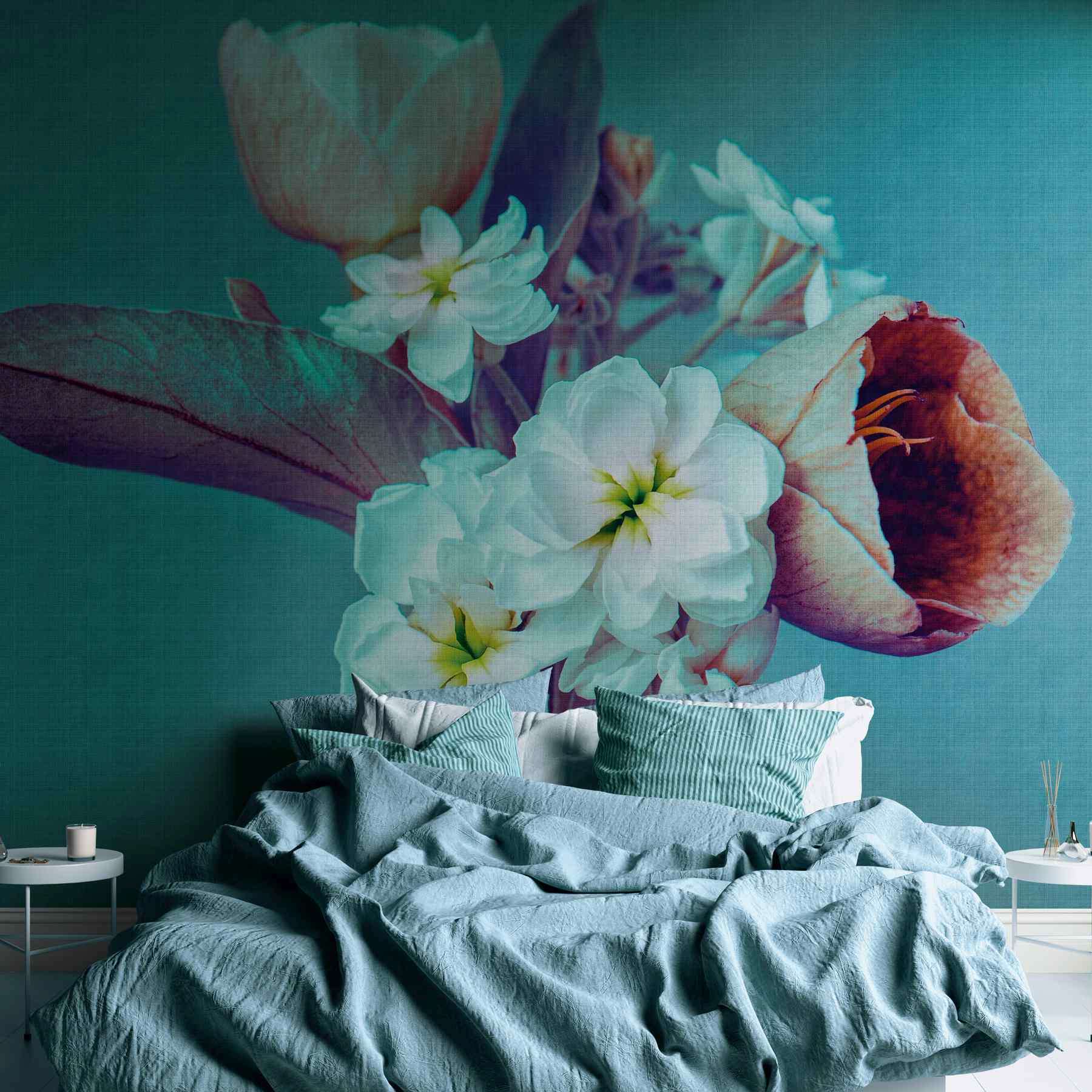 A.S. Creation Fototapete The Wall 382691 Ein Motiv pro Rolle Blumenoptik Blau