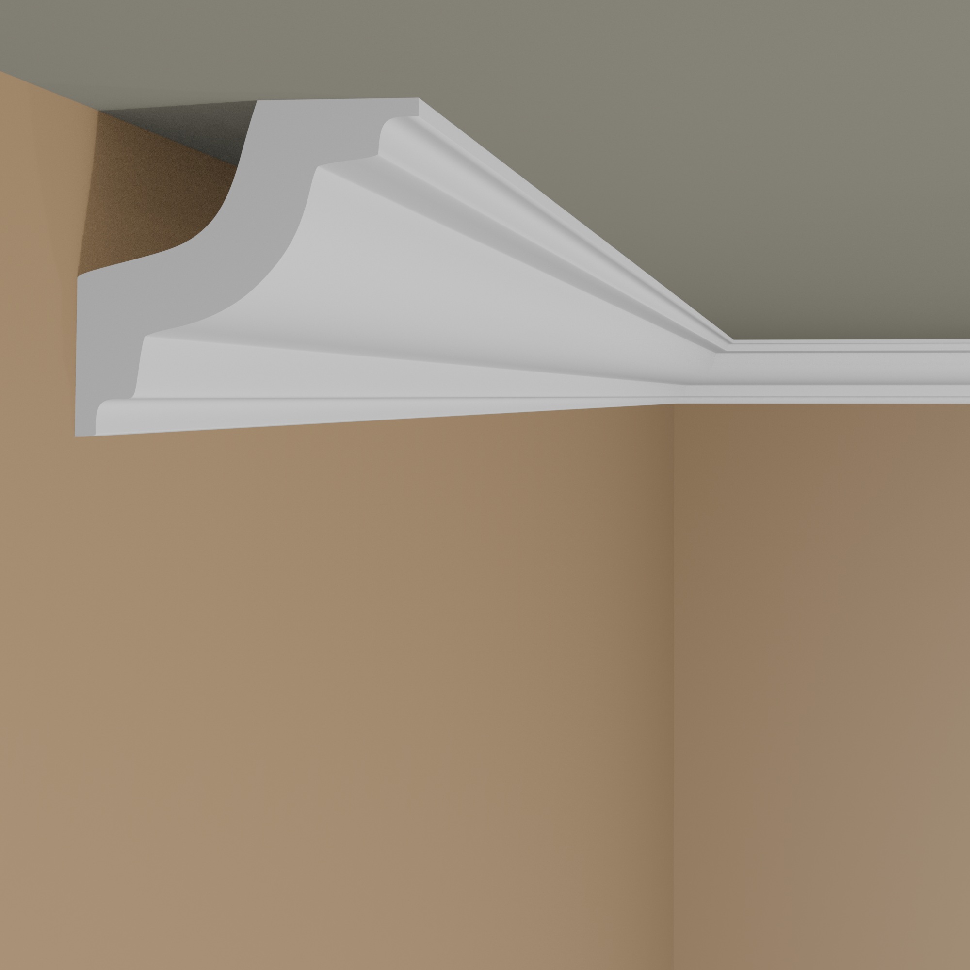 Marbet Stuckleiste "E-28" Styropor Deckenleiste 30 x 30 x 2000 mm Polystyrol Leiste Weiß