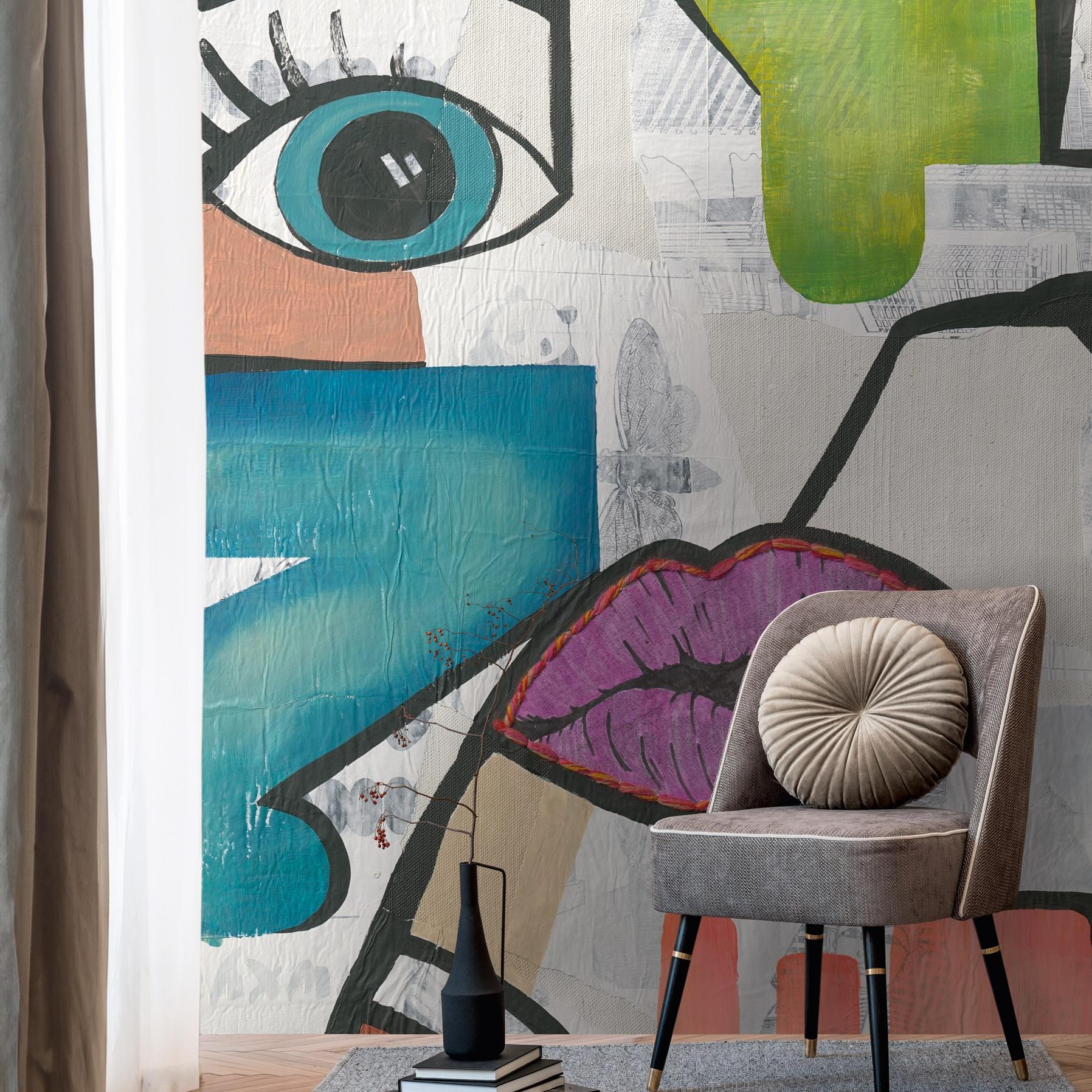 A.S. Creation Fototapete The Wall III 398881 Ein Motiv pro Rolle Abstrakt Bunt Blau