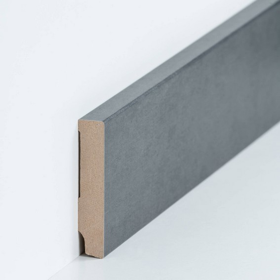 Fußleisten / Sockelleisten "Celle" (MDF foliert / 721.168.46) - Farbe: Stahl natur (Default)