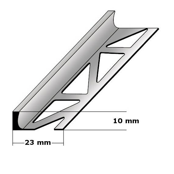 Auer Dehnungsfugen- & Fliesenprofile Renesse Breite 23 mm Länge 2500 mm Aluminium