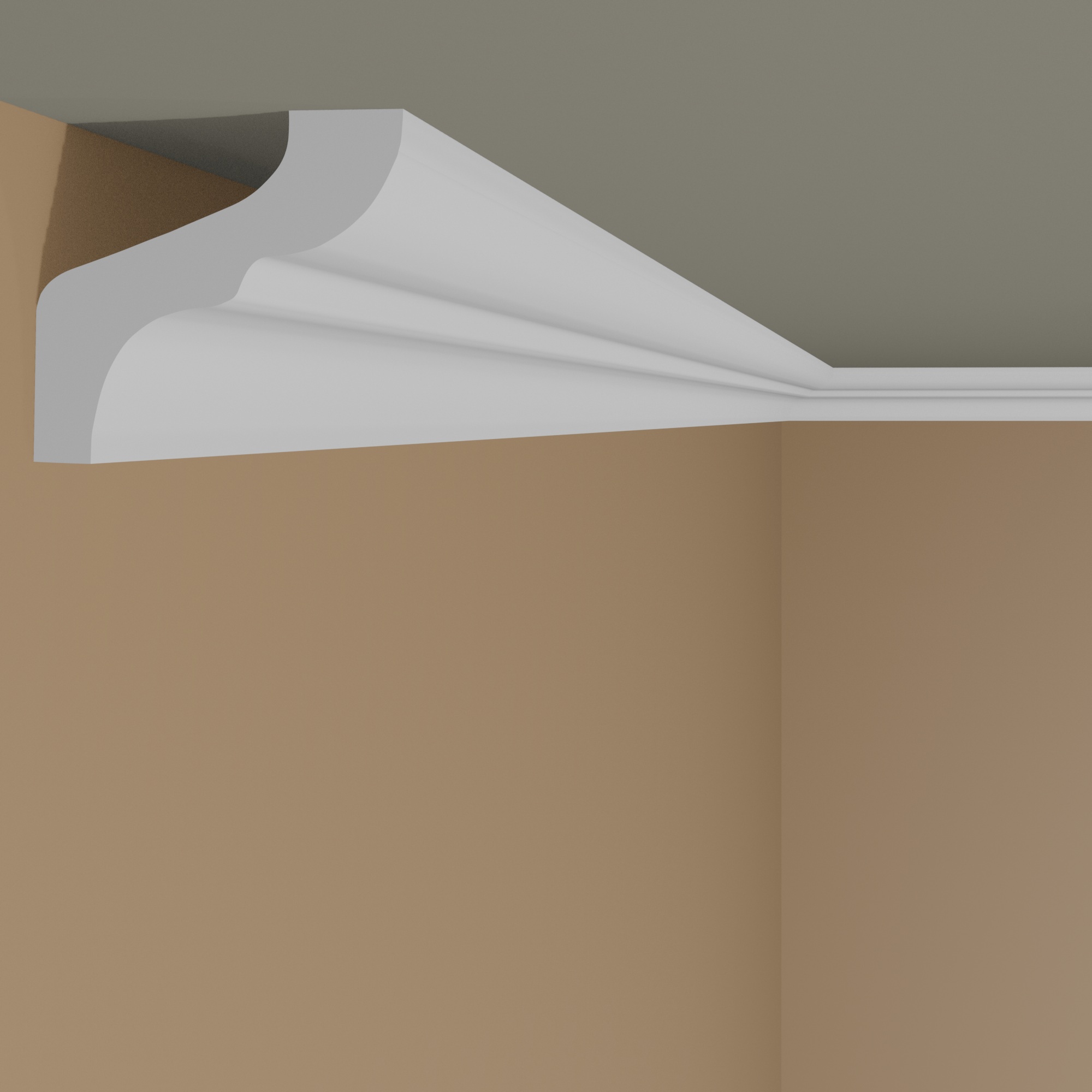 NMC Stuckleiste F NOMASTYL Polystyrol 30 x 35 x 2000 mm Weiß Deckenleiste