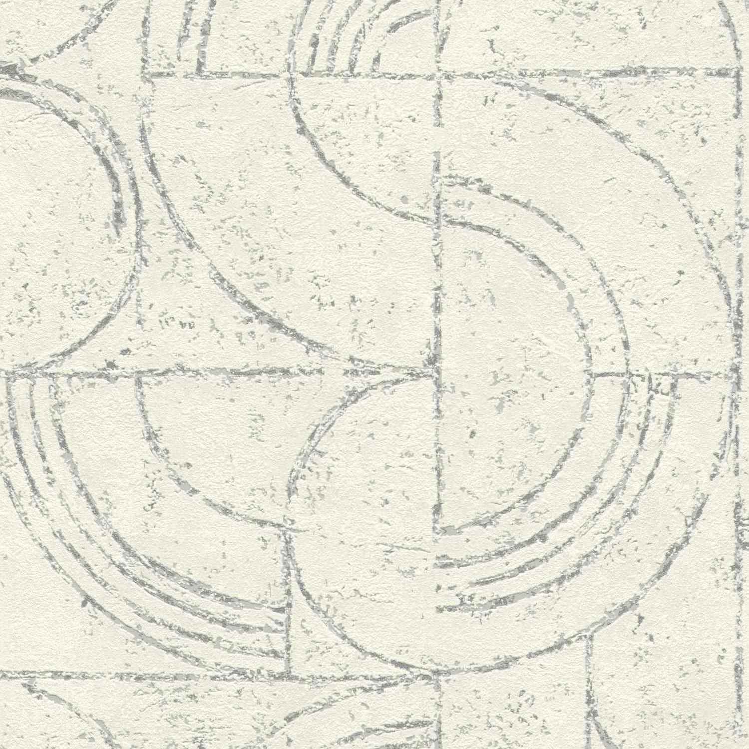 Rasch | Welcome Home | 653618 | Vliestapete | Grafisch | 0.53 x 10.05 m | Grau | Weiß