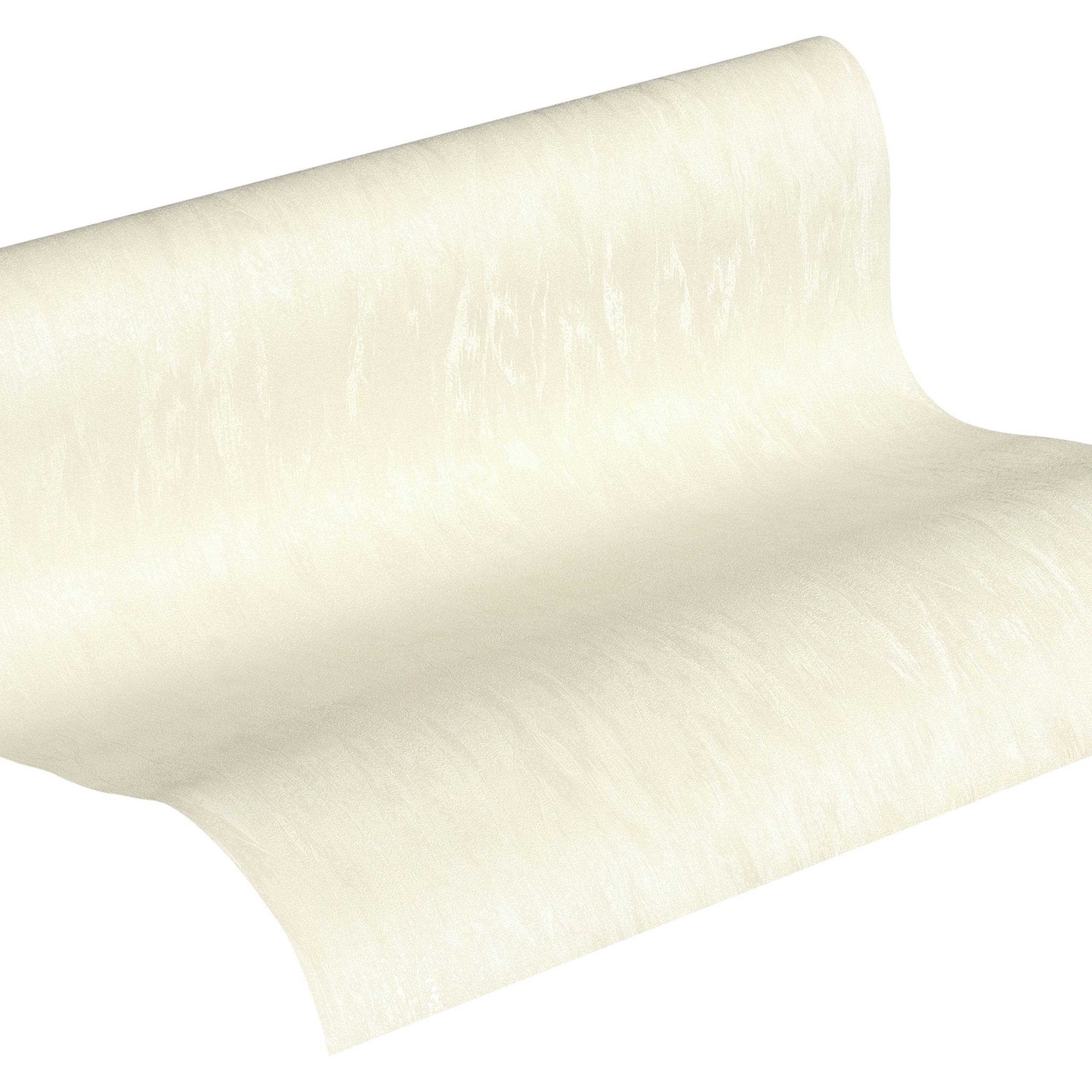 A.S. Creation | Romantico | 372406 | Vliestapete | Einfarbig | Uni | 0.53 x 10.05 m | Creme
