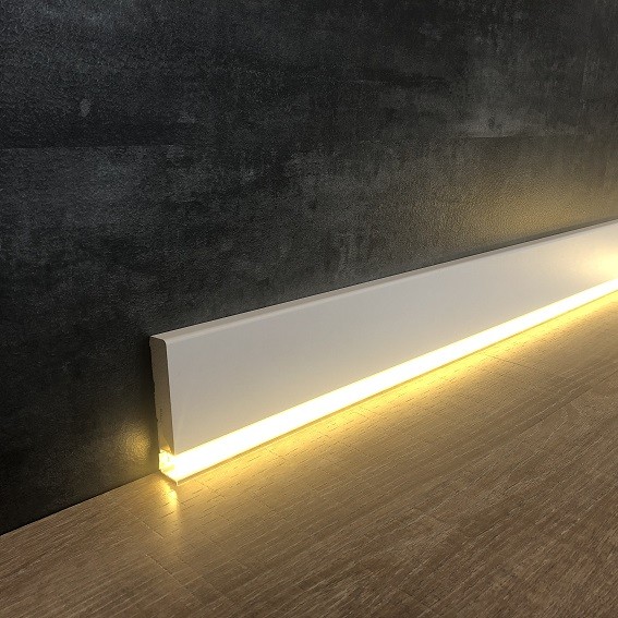 Licht Fußleisten MDF-Kern