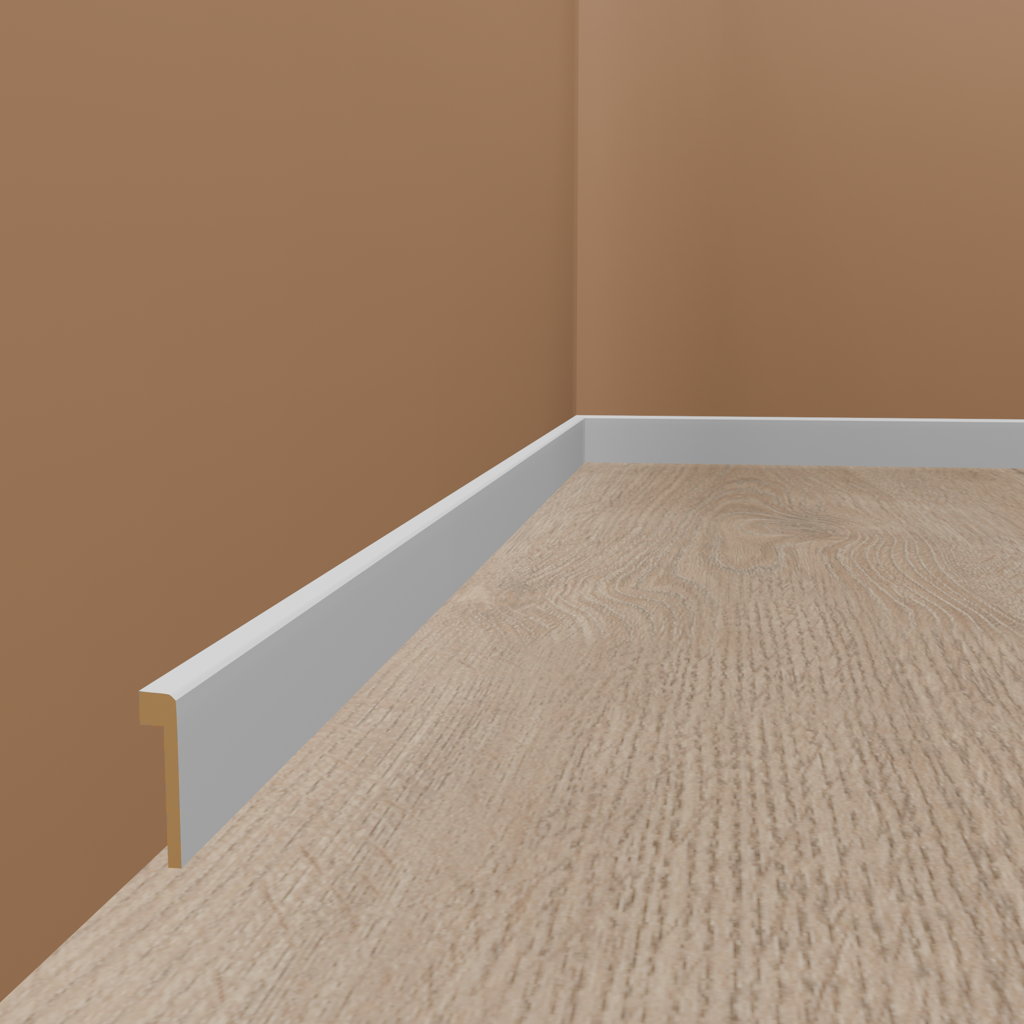 Fliesenabdeckleiste Bis 85 mm Höhe 19 x 96 x 2500 mm MDF foliert Weiß Modern by PROVISTON