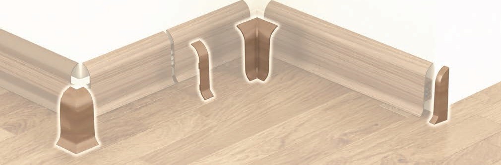 Zubehör für Sockelleiste "Arco" weiß