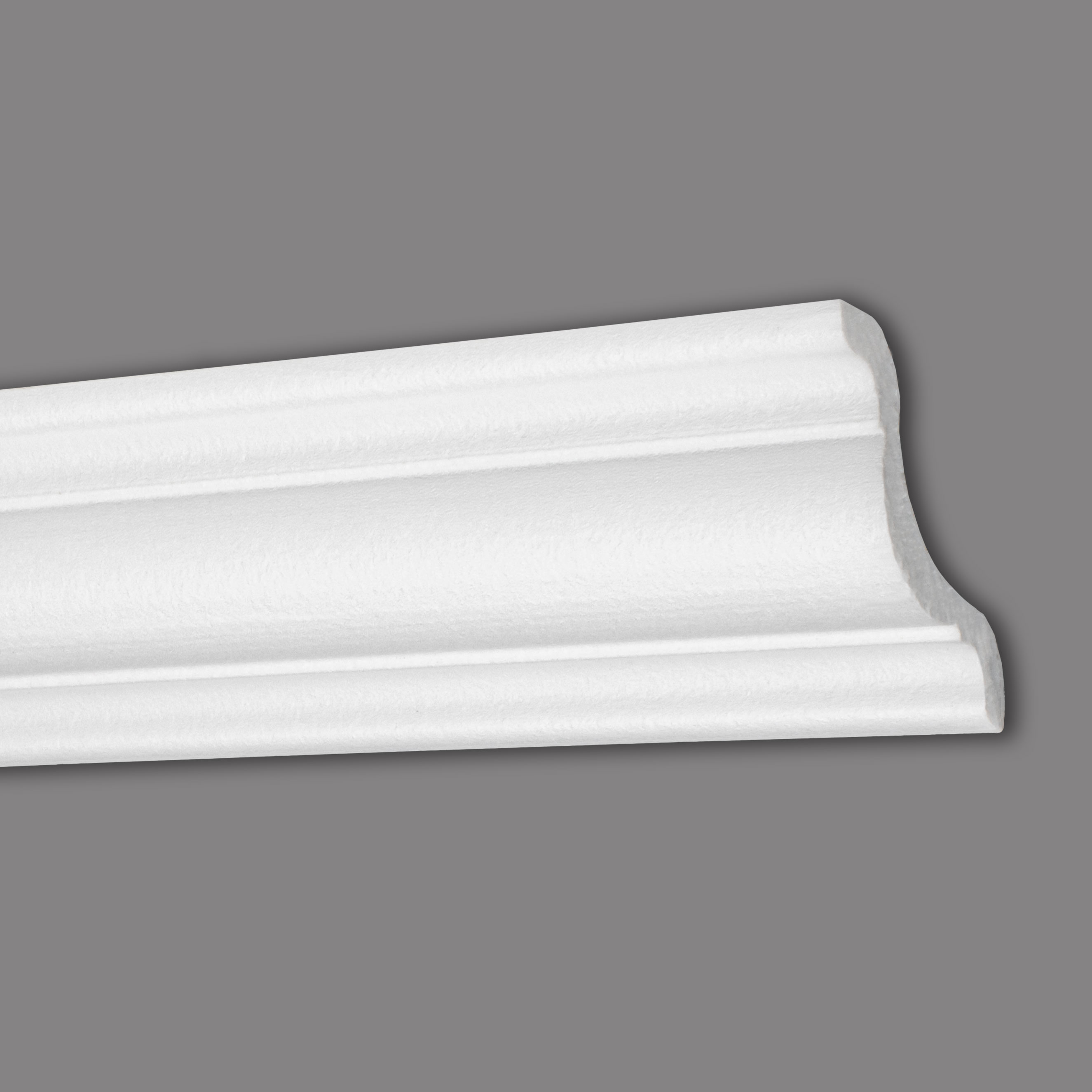 Wiesemann | Stuckleiste Oslo 22 | Polystyrol | 61 x 59 x 2000 mm | Deckenleiste | Weiß