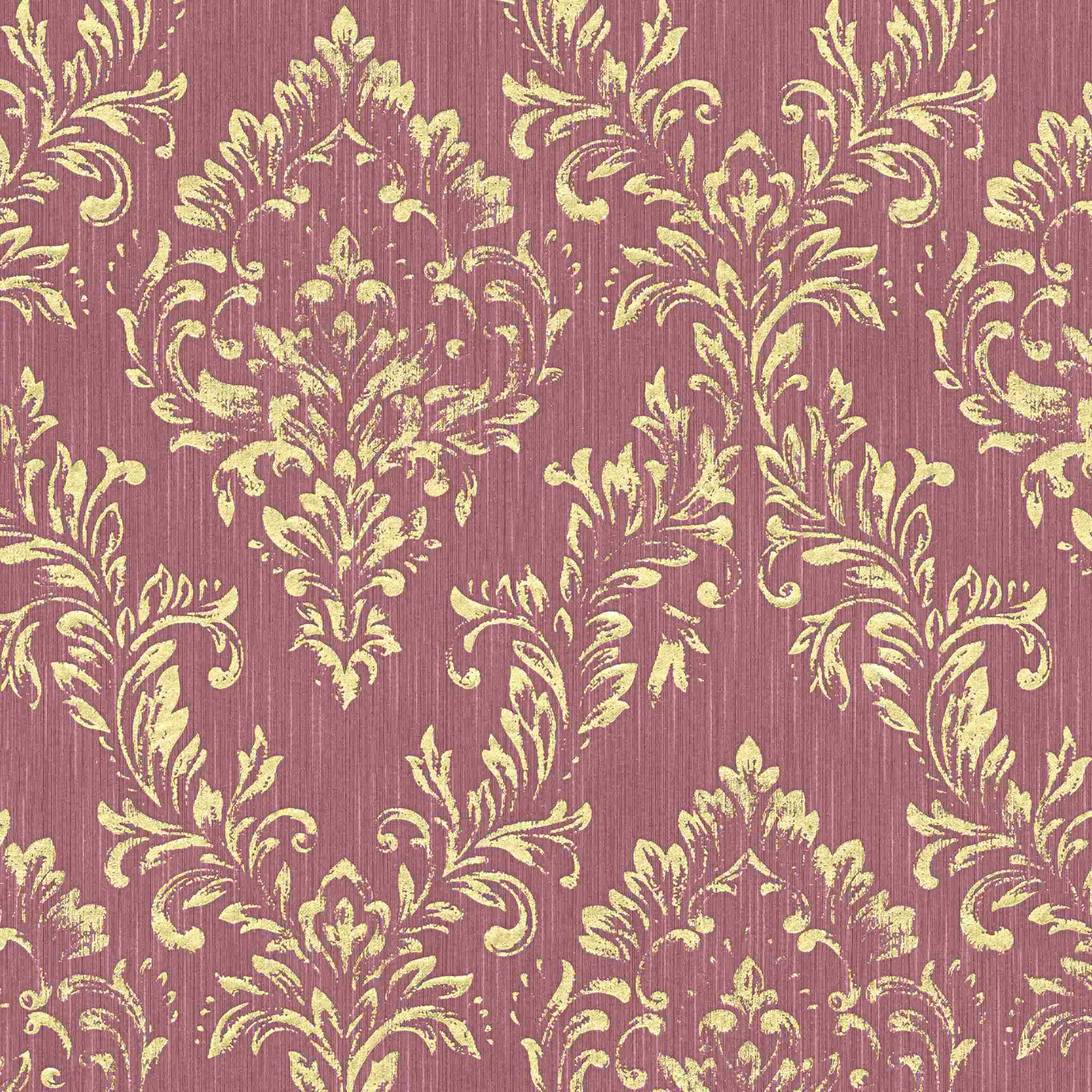 A.S. Creation | Metallic Silk | 306596 | Vliestapete | Barock | 0.53 x 10.05 m | Rot