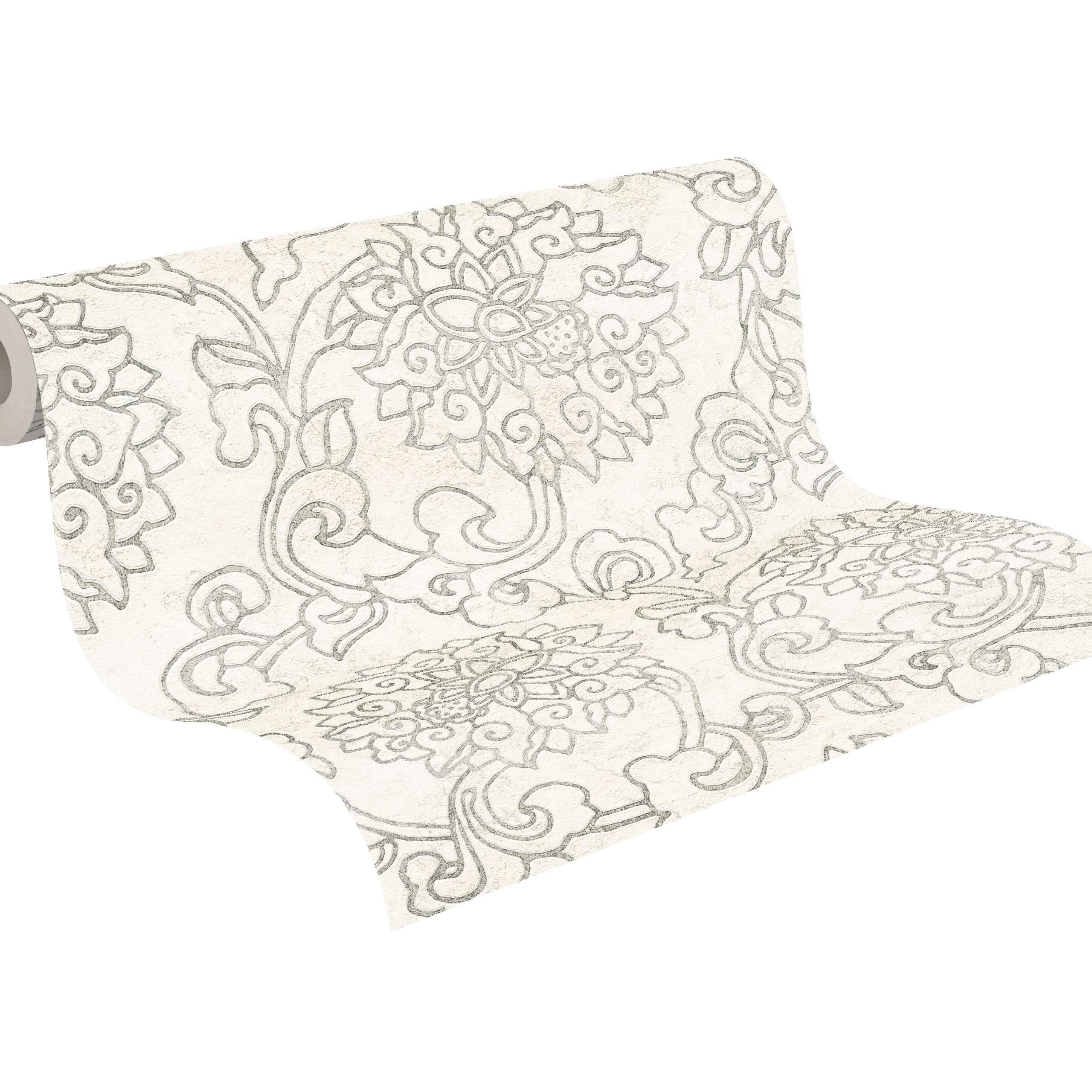 A.S. Creation | Asian Fusion | 374702 | Vliestapete | Blumenoptik | 0.53 x 10.05 m | Beige