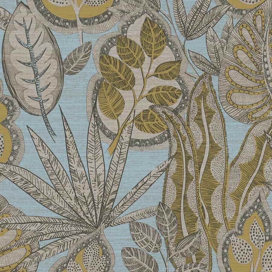 A.S. Creation | Famous Garden | 393464 | Vliestapete | Bäume & Blätter | 10.05 x 0.53 m | Blau