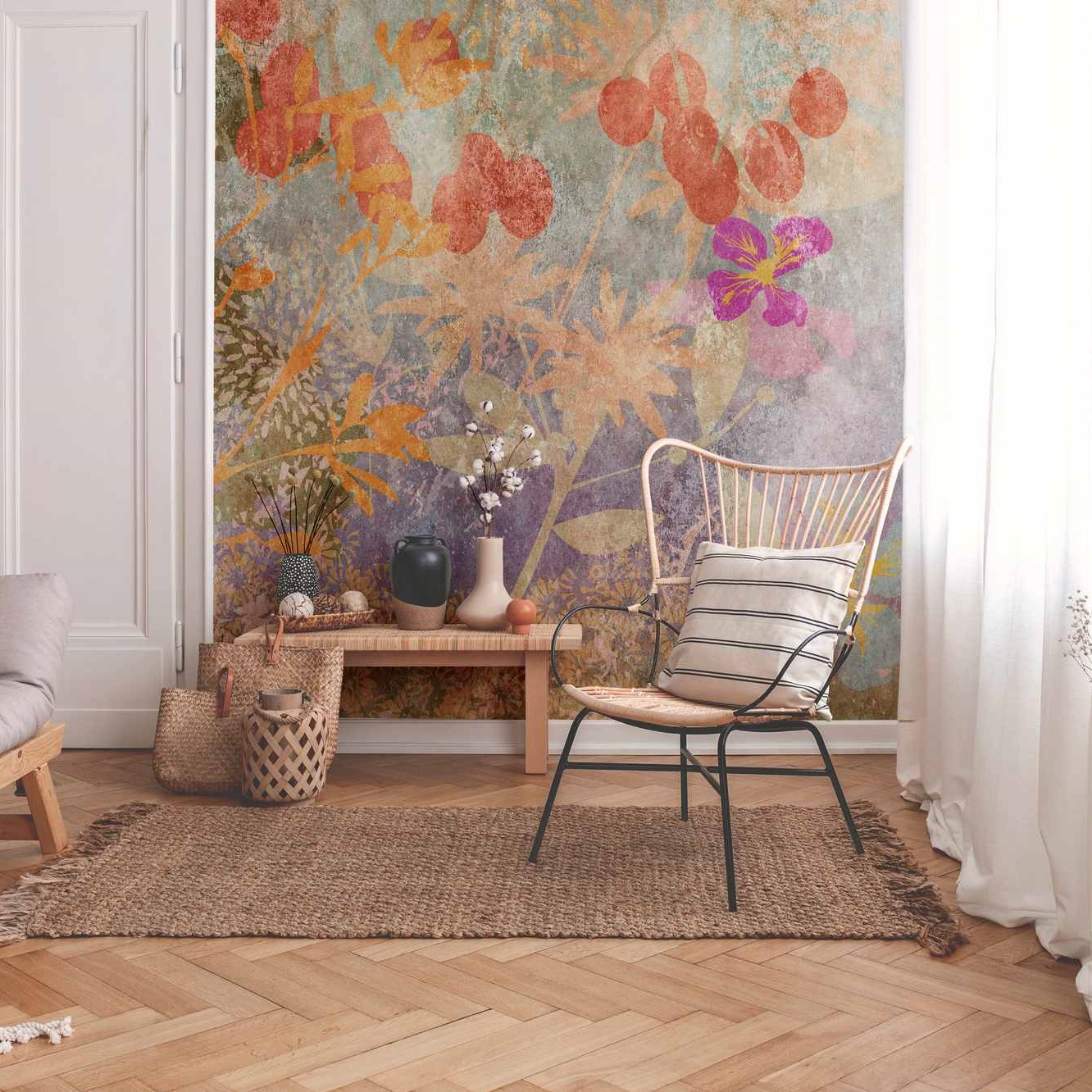A.S. Creation Fototapete The Wall 382641 Ein Motiv pro Rolle Blumenoptik Bunt