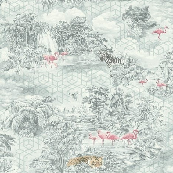 Holden | Kaleidoscope | 90660 | Vliestapete | Tiermuster | 0.53 x 10.05 m | Grau