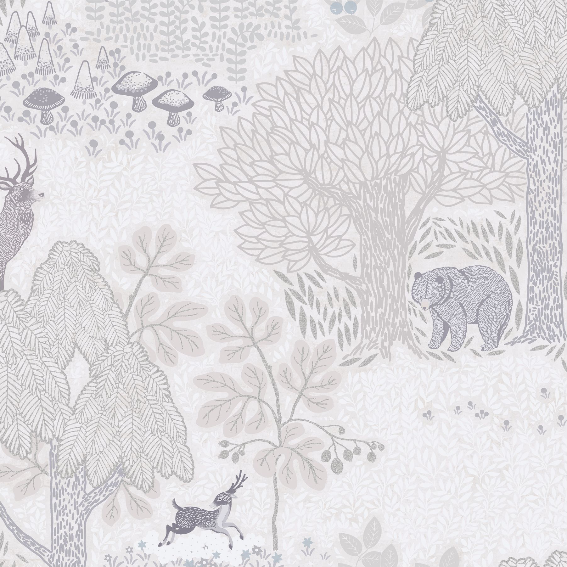 Vliestapete 771332 Braun Creme Muster Motive Tapete Kinderzimmer Lilly & Luis Wald A.S. Création