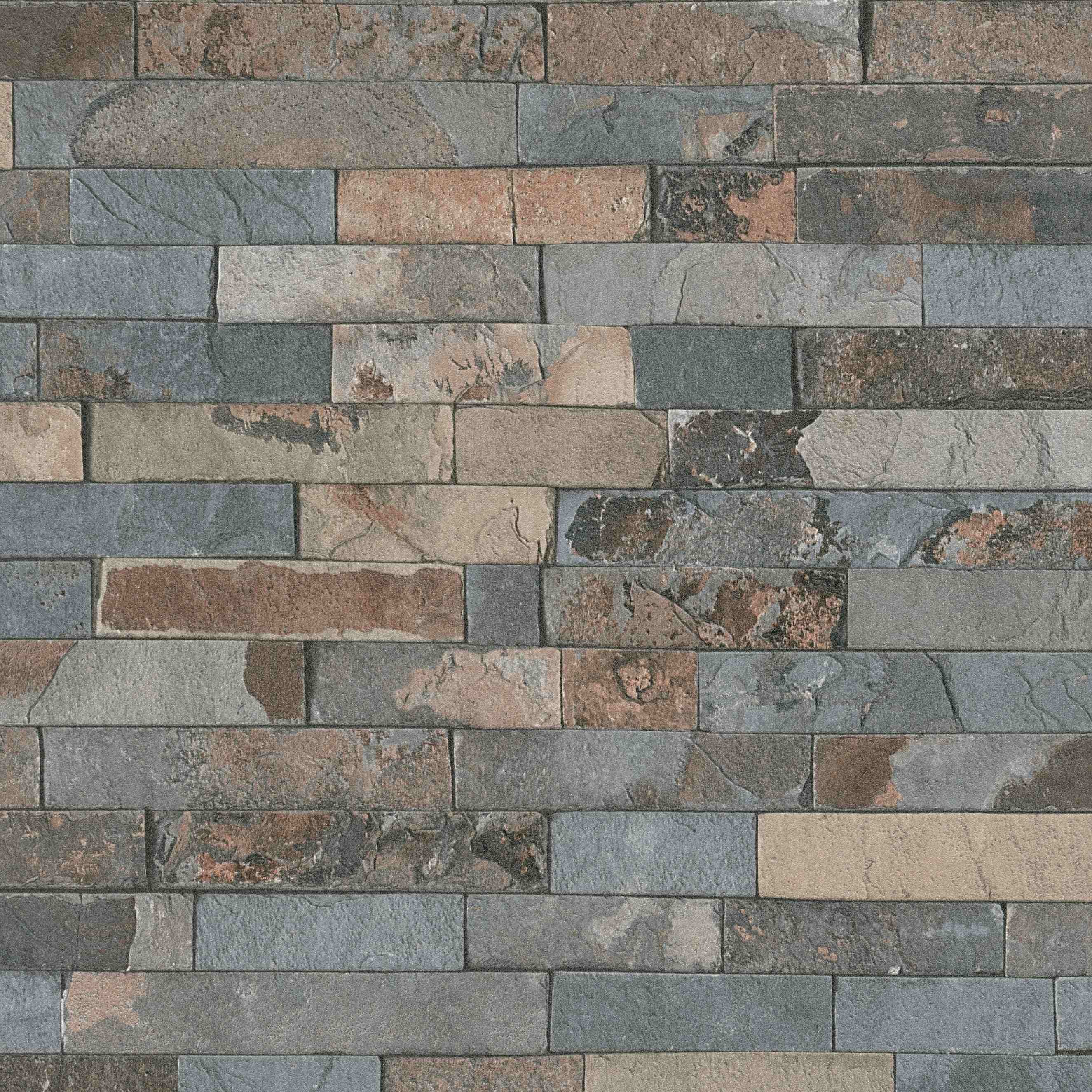 A.S. Creation | Elements | 355823 | Vliestapete | Steinoptik | 0.53 x 10.05 m | Grau