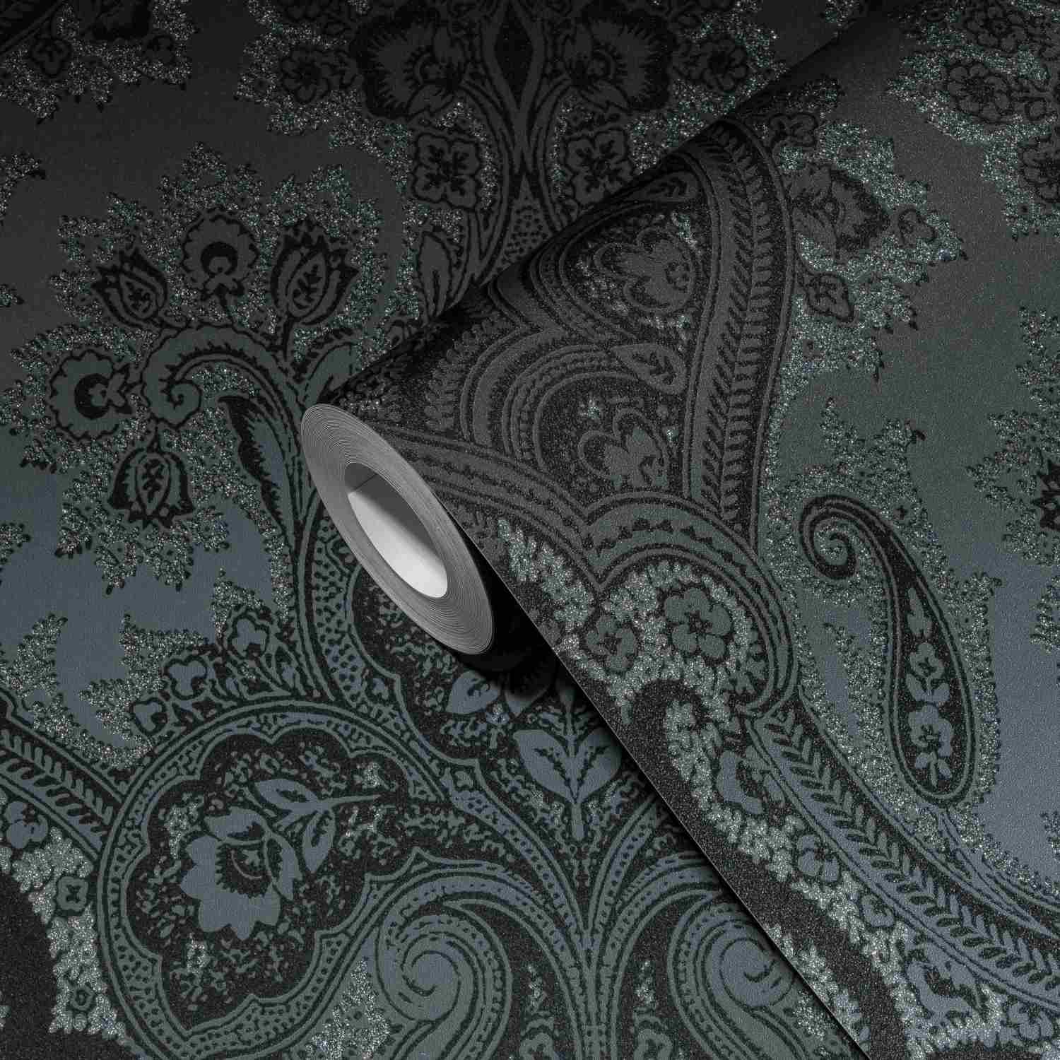 A.S. Creation | MY HOME. MY SPA. | 387085 | Vliestapete | Barock | 0.53 x 10.05 m | Schwarz