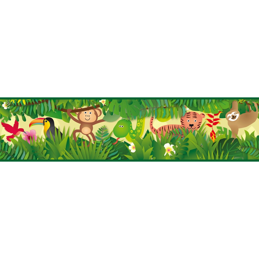 A.S. Creation | Only Borders 11 | 403725 | Papierbordüre | Kinderzimmer | 5.00 x 0.155 m | Grün