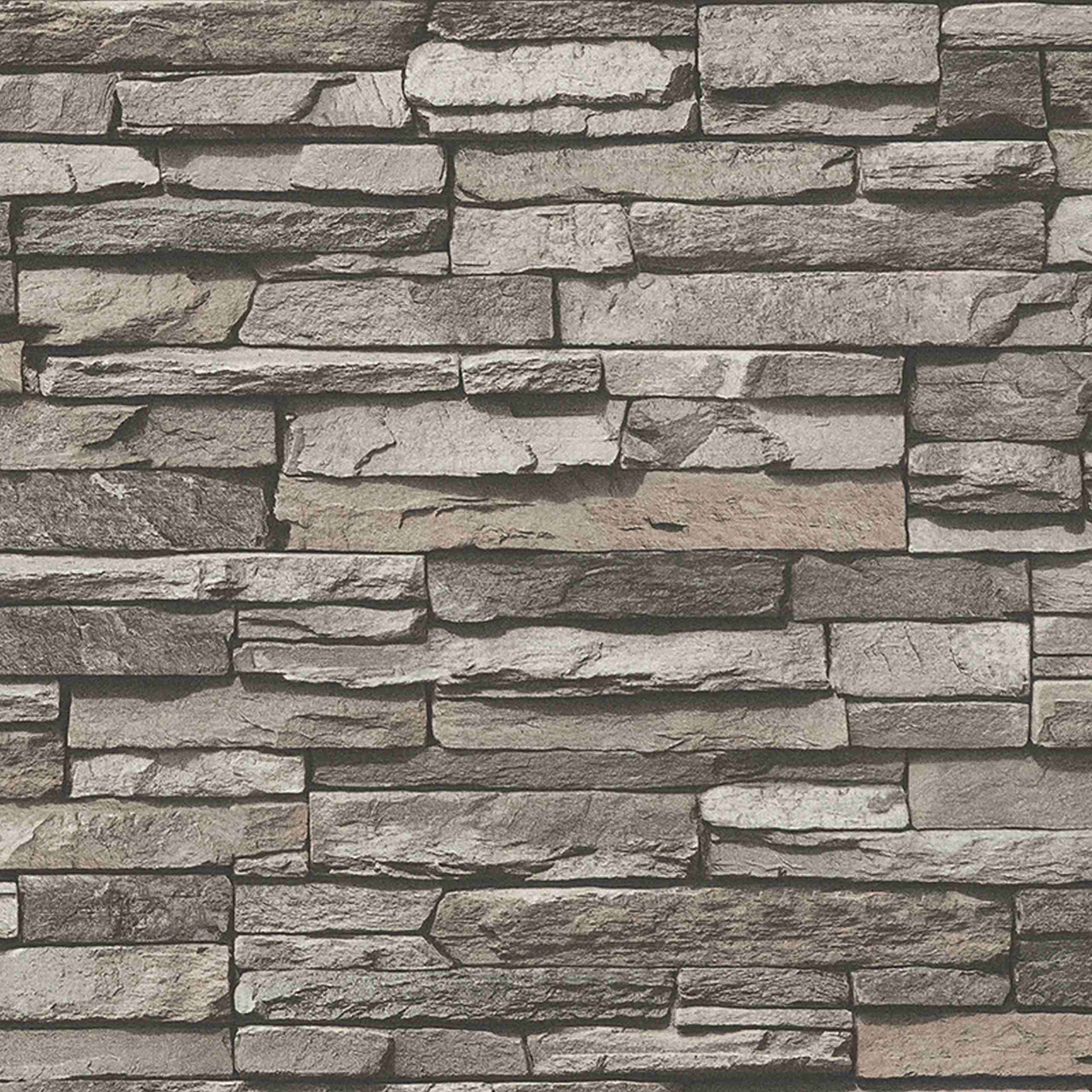A.S. Creation | Best of Wood'n Stone | 958331 | Vliestapete | Steinoptik | 0.53 x 10.05 m | Creme