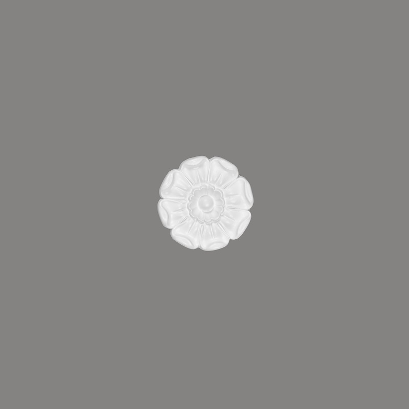 Stuckrosette Deckenkuppel B3110 94 x 18 x 94 mm Deckenrosette Rund Profoam Weiß Mardom