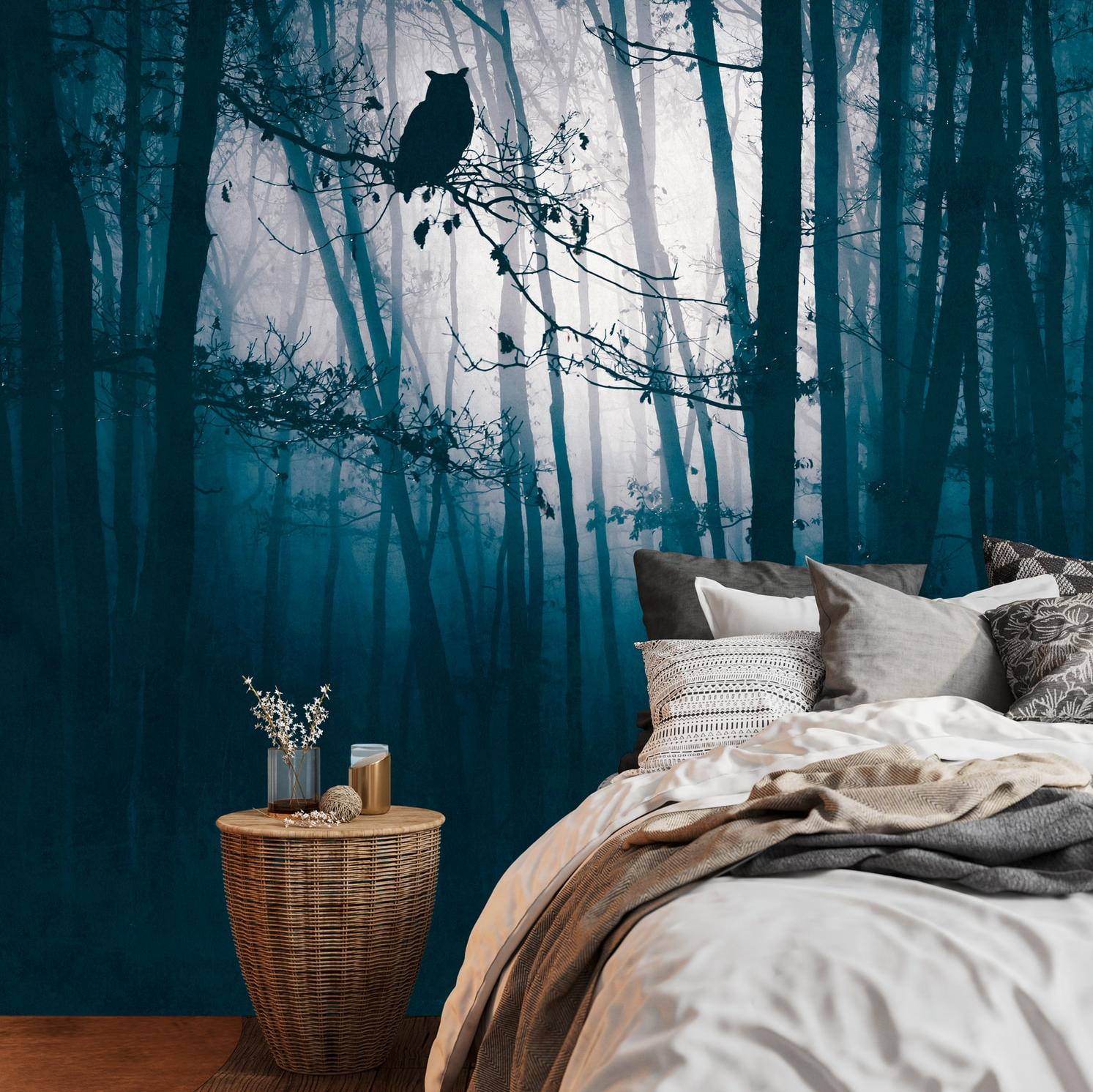 A.S. Creation Fototapete The Wall III 399091 Ein Motiv pro Rolle Wald Pflanzen Blau Schwarz