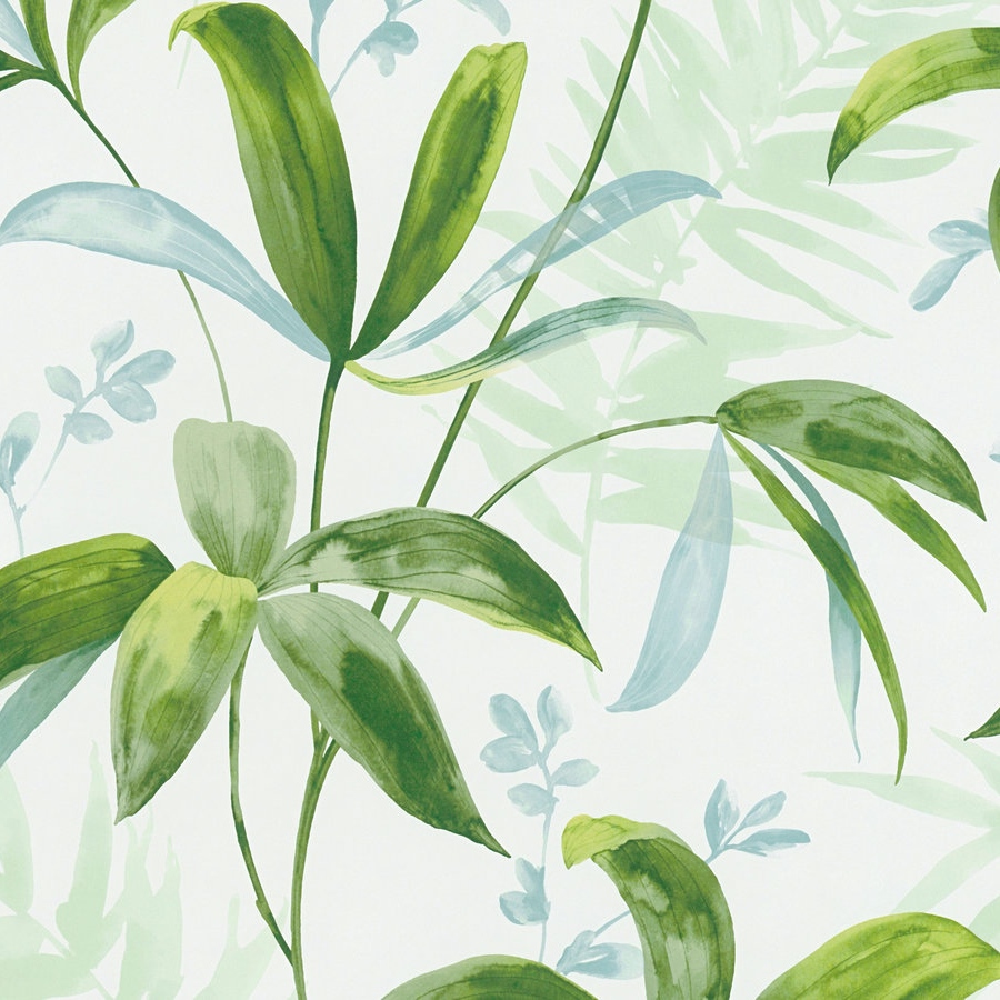 A.S. Creation | Jungle Chic | 377041 | Vliestapete | Naturoptik | 0.53 x 10.05 m | Grün | Weiß