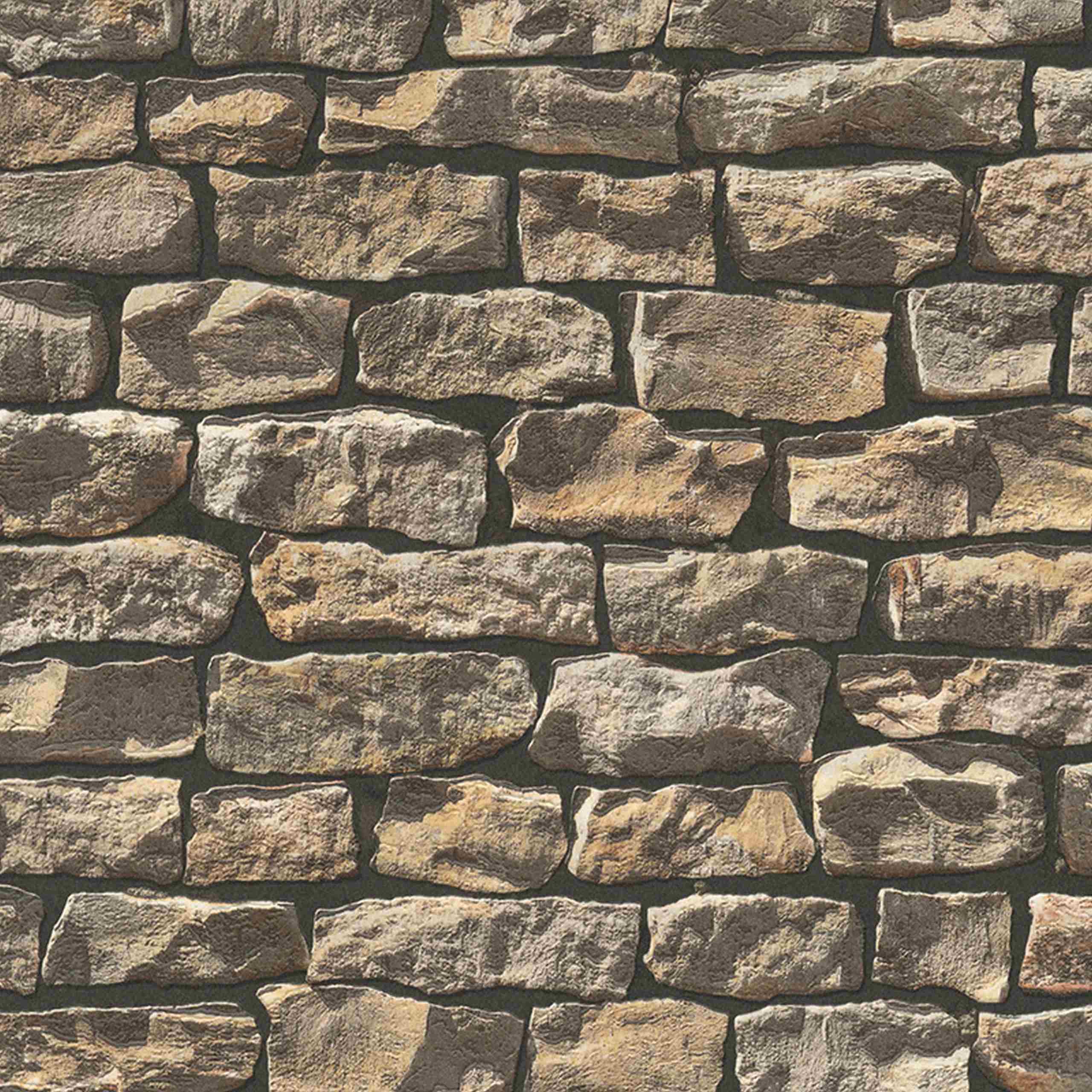 A.S. Creation | Wood'n Stone | 907912 | Vliestapete | Steinoptik | 0.53 x 10.05 m | Beige