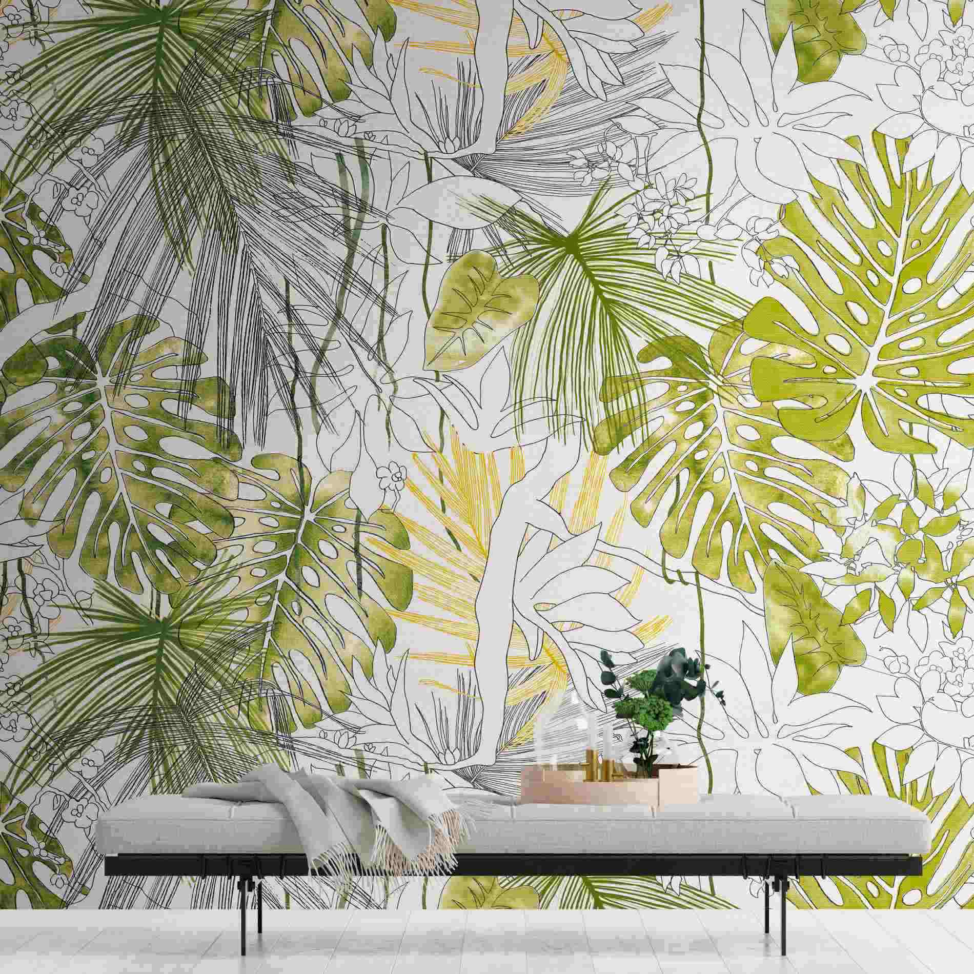 A.S. Creation Fototapete The Wall 382321 Ein Motiv pro Rolle Dschungel Grün