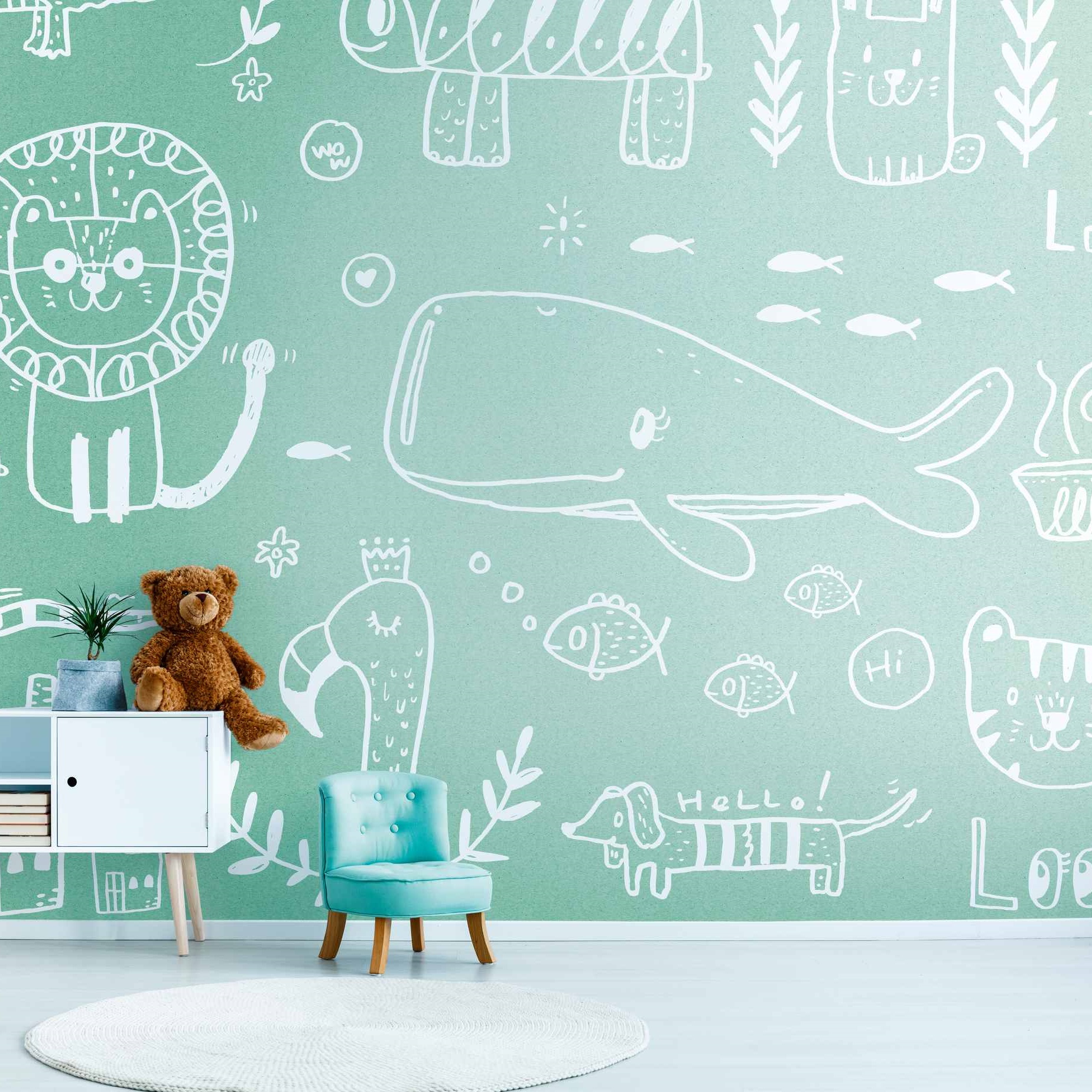 A.S. Creation Fototapete The Wall 383041 Ein Motiv pro Rolle Naturoptik Grün