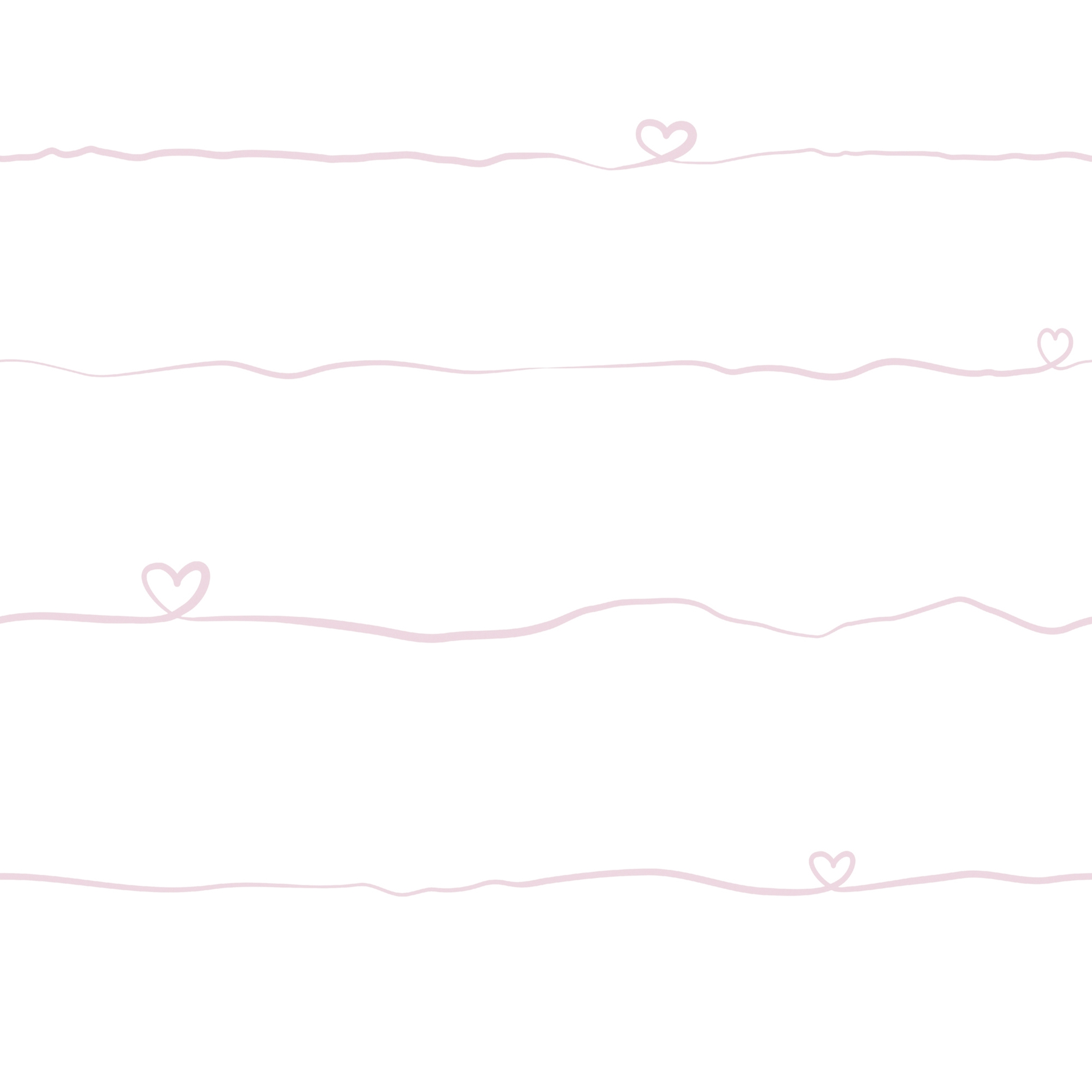 A.S. Creation | Little Love | 381402 | Vliestapete | Kinderzimmer | 0.53 x 10.05 m | Weiß | Rosa