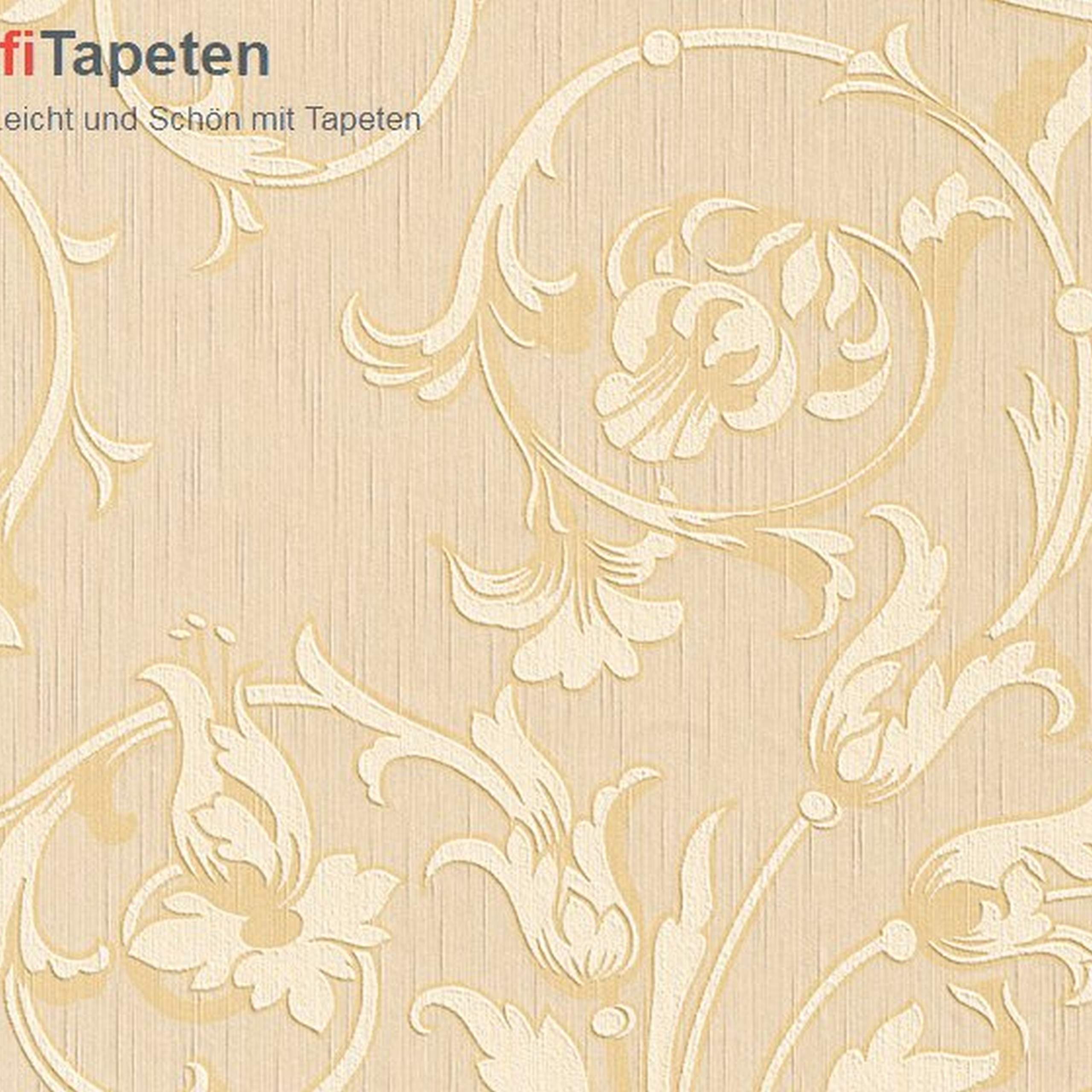 A.S. Creation | Tessuto | 956332 | Vliestapete | Blumenoptik | 0.53 x 10.05 m | Beige