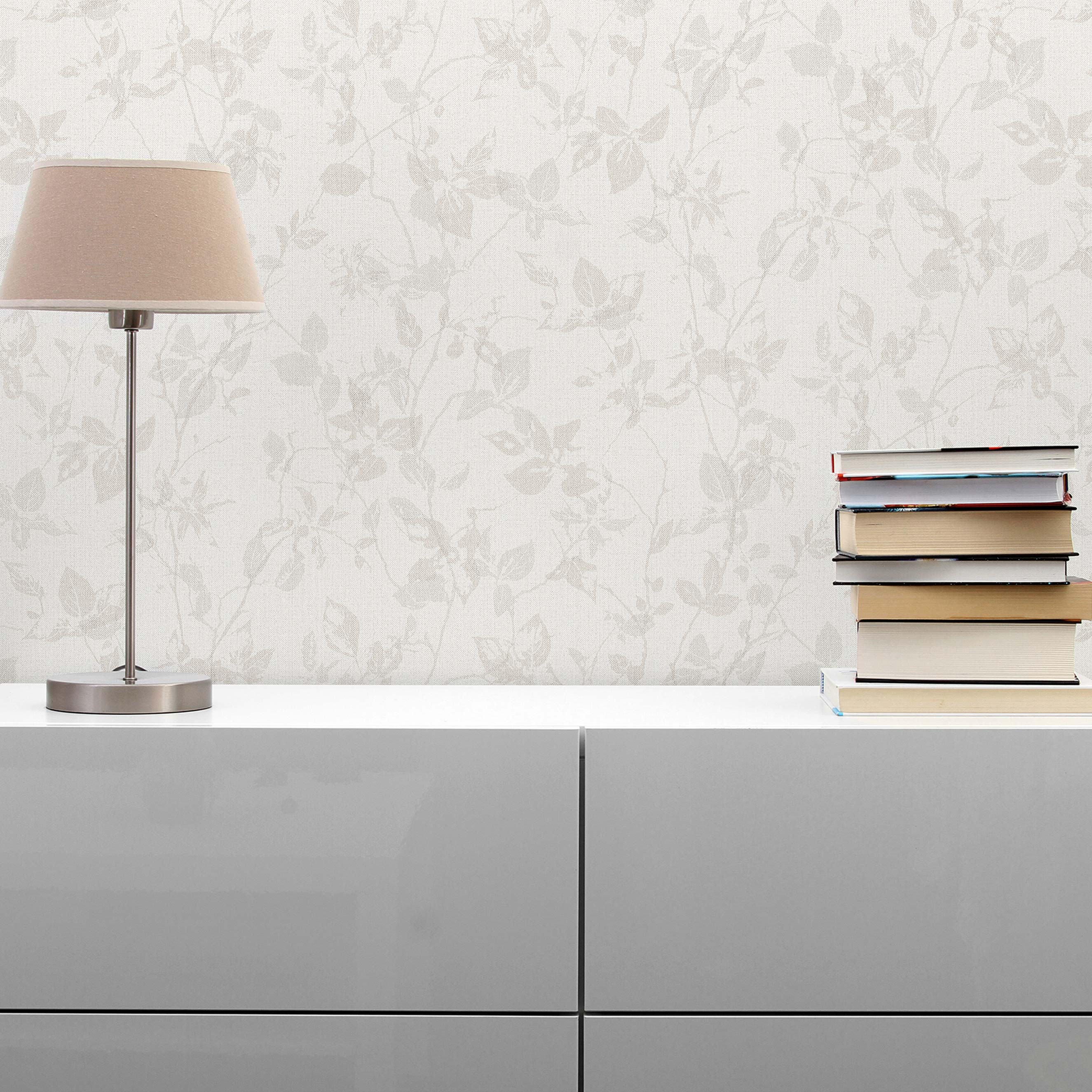 A.S. Creation | Hygge | 363975 | Vliestapete | Blumen | Floral | 10.05 x 0.53 m | Grau