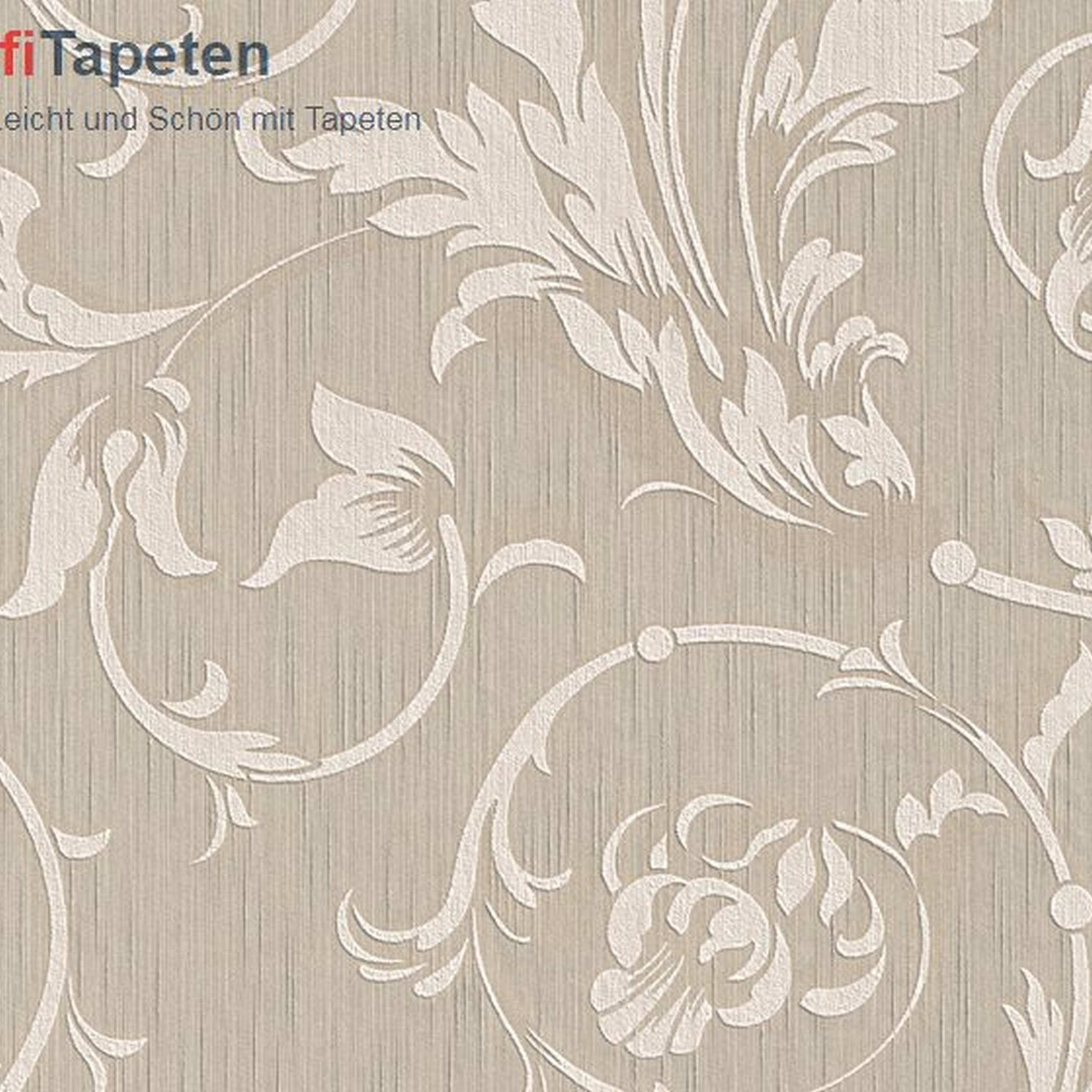 A.S. Creation | Tessuto | 956331 | Vliestapete | Blumenoptik | 0.53 x 10.05 m | Beige