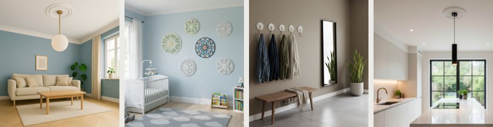 Anwendungsbeispiele für Stuckrosetten