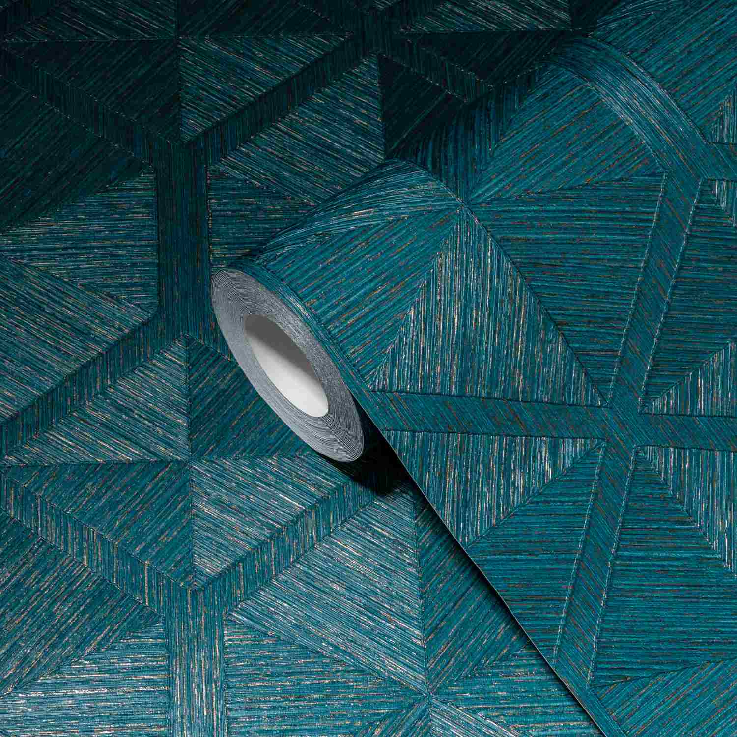 A.S. Creation | MY HOME. MY SPA. | 386901 | Vliestapete | Geometrisch | 0.53 x 10.05 m | Blau