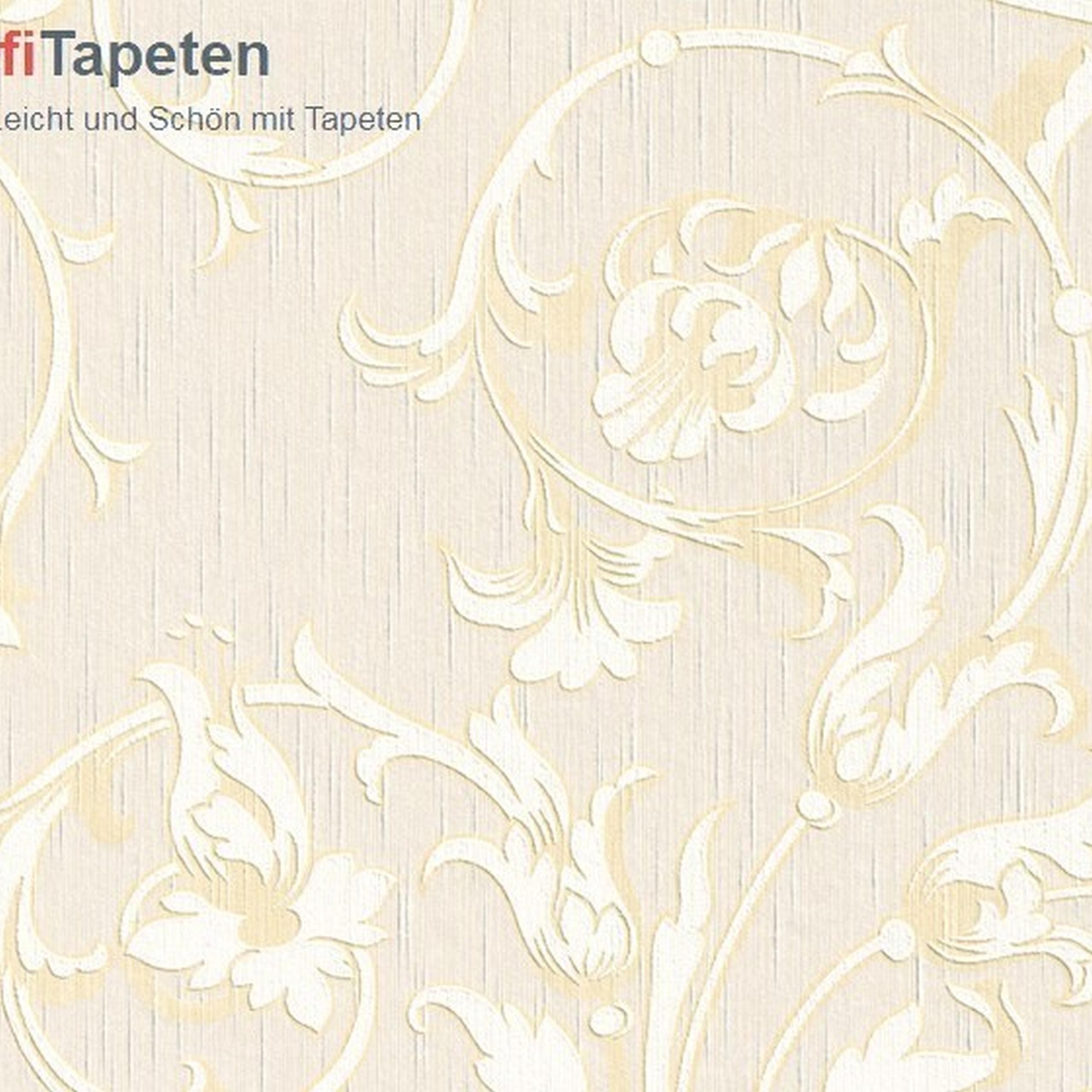 A.S. Creation | Tessuto | 956337 | Vliestapete | Blumenoptik | 0.53 x 10.05 m | Beige