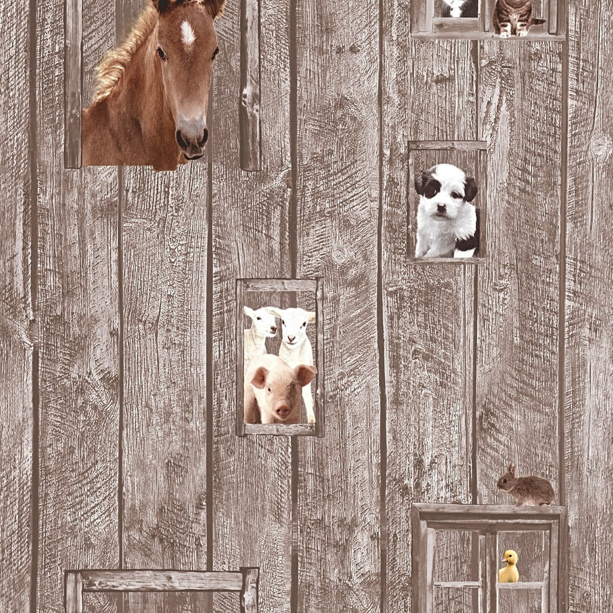 A.S. Creation | Little Stars | 358422 | Vliestapete | Holzoptik | 0.53 x 10.05 m | Braun