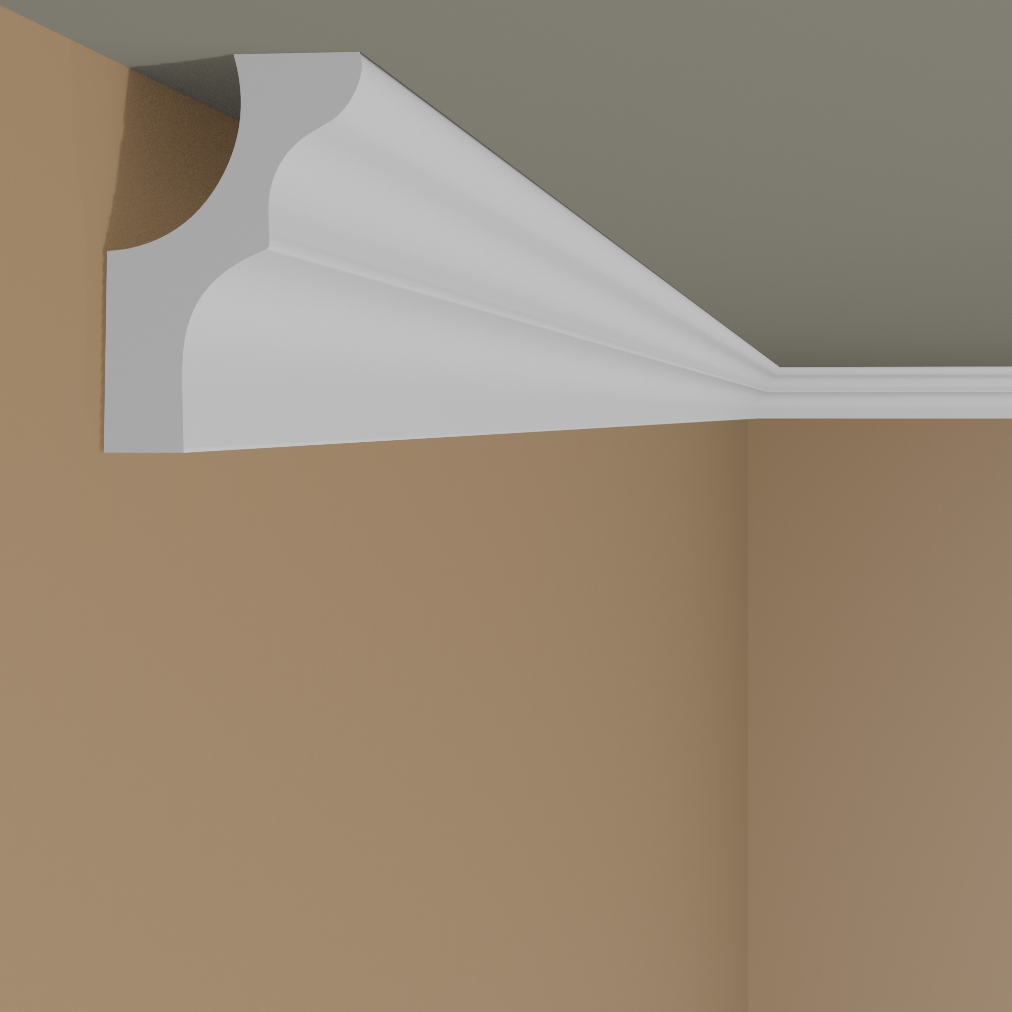 NMC Stuckleiste E NOMASTYL Polystyrol 17 x 25 x 2000 mm Weiß Deckenleiste