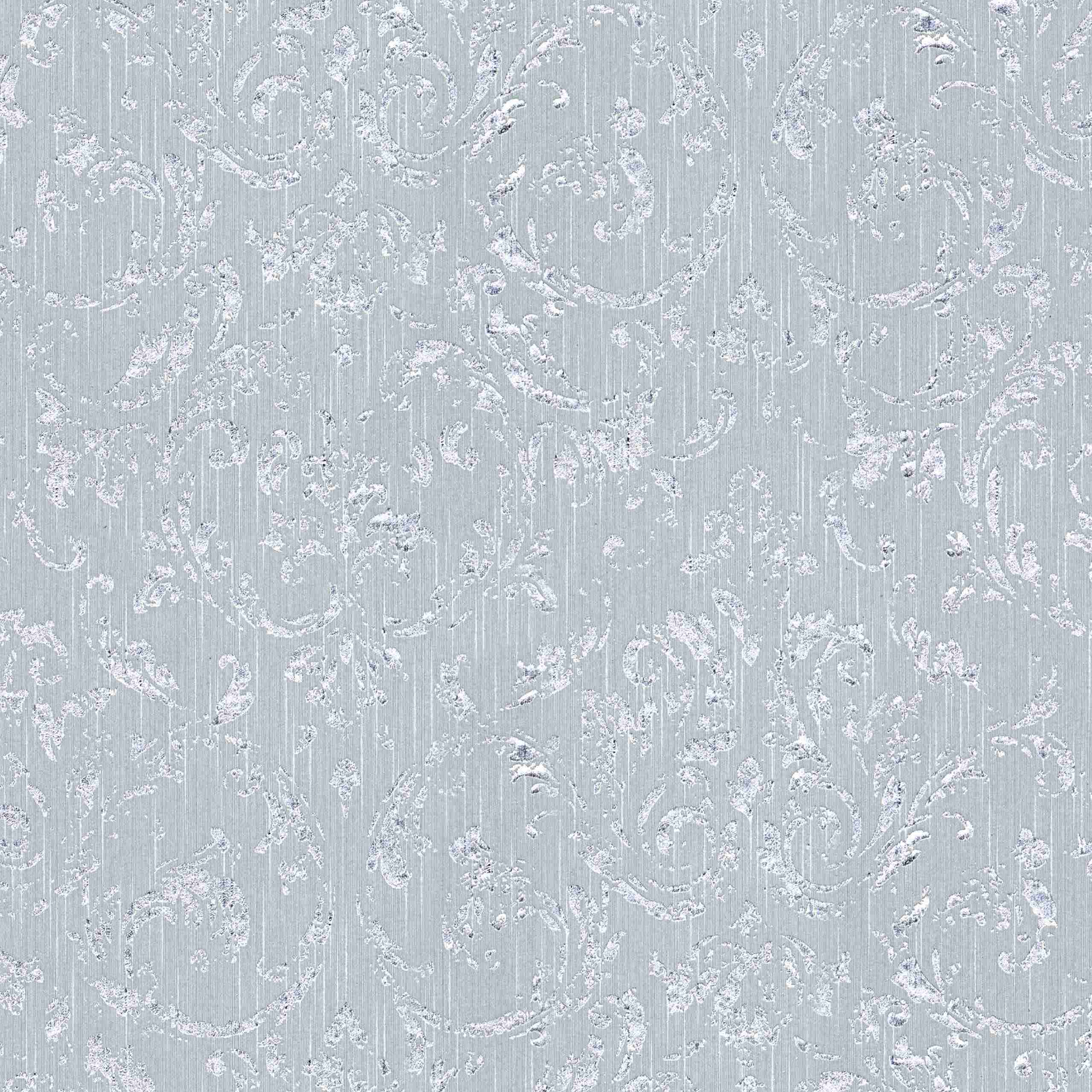 A.S. Creation | Metallic Silk | 306605 | Vliestapete | Barock | 0.53 x 10.05 m | Blau
