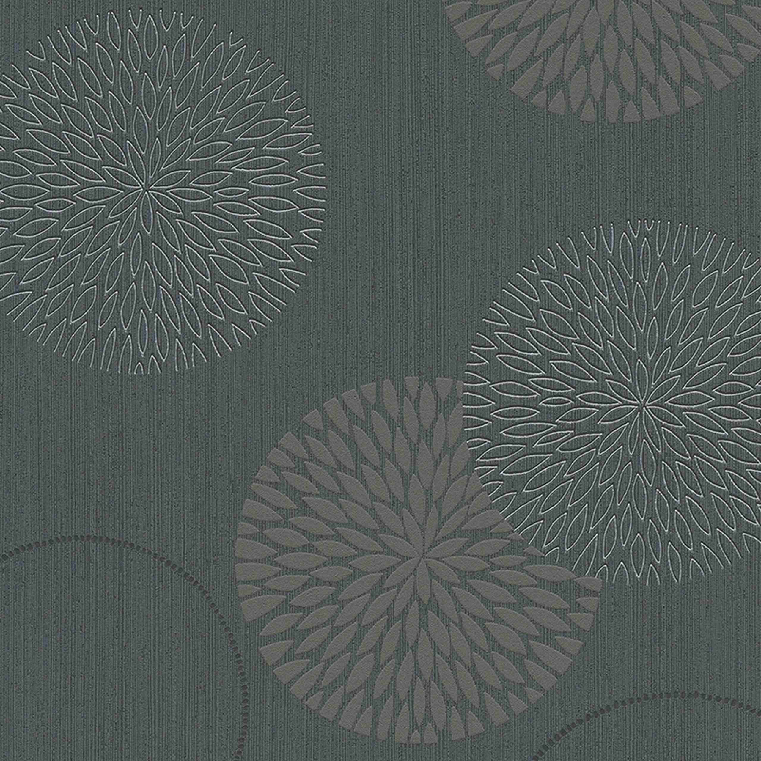 A.S. Creation | Spot 2 | 937911 | Vliestapete | Blumenoptik | 0.53 x 10.05 m | Grau