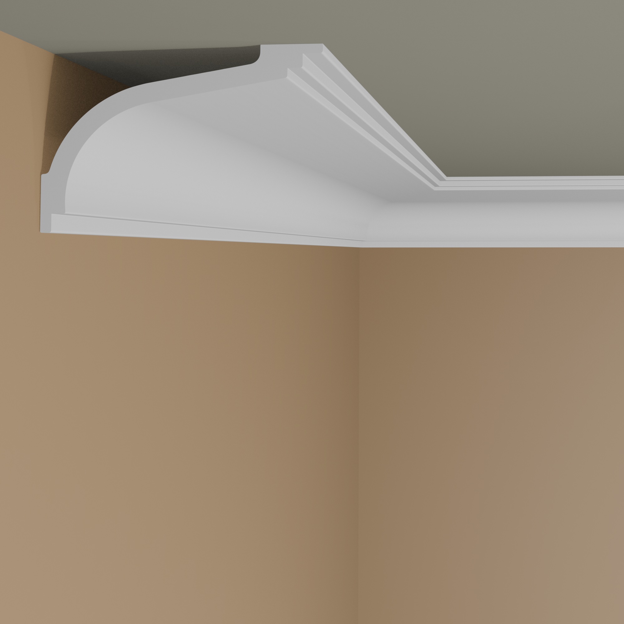 NMC Deckenleiste Z17 ARSTYL Polyurethan 114 x 79 x 2000 mm Weiß Stuckleiste Wandleiste