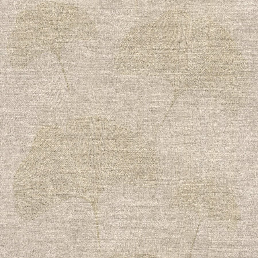 A.S. Creation | Cuba | 322655 | Vliestapete | Blumenoptik | 0.53 x 10.05 m | Beige | Metallic