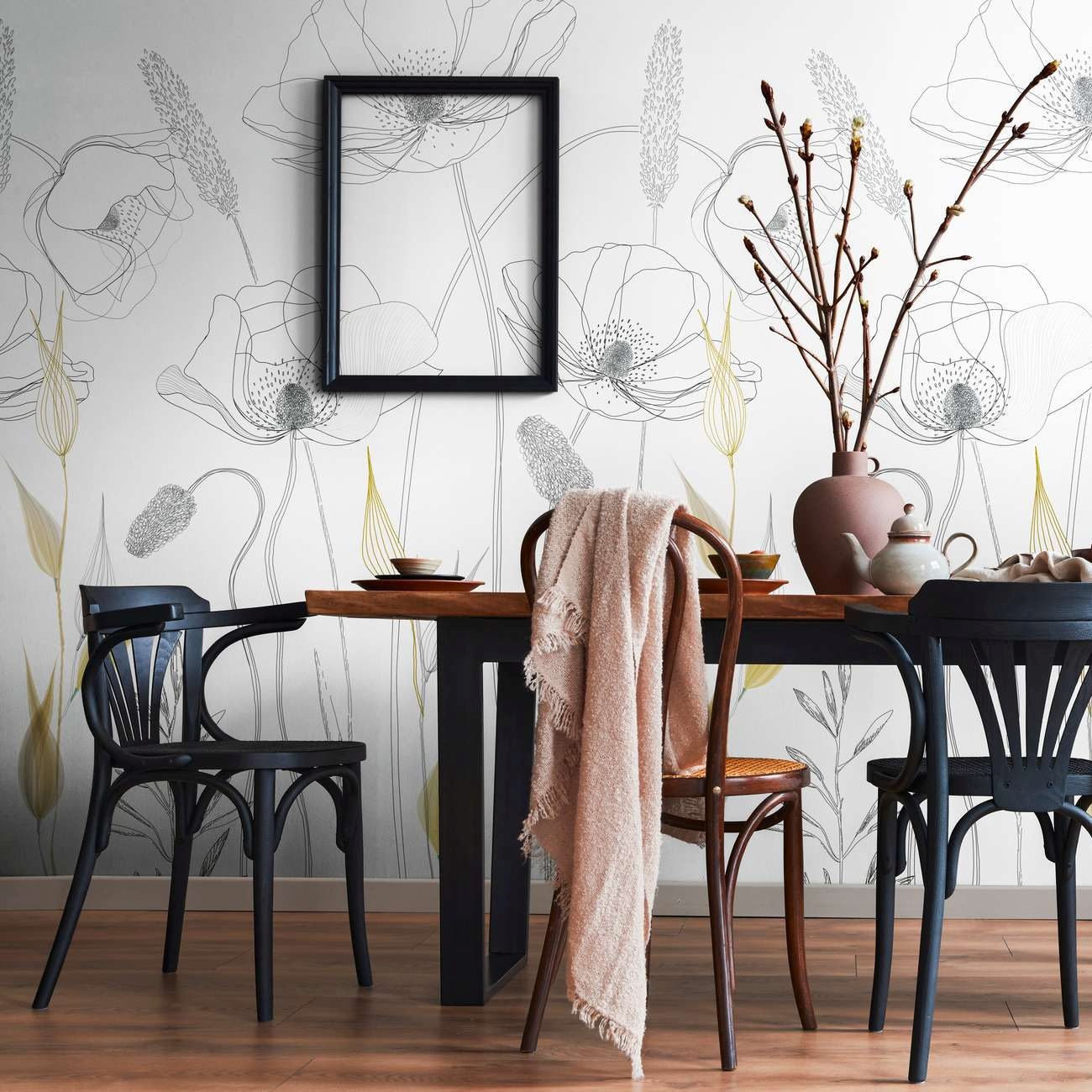 A.S. Creation Fototapete The Wall II 392121 Ein Motiv pro Rolle Botanisch Weiß