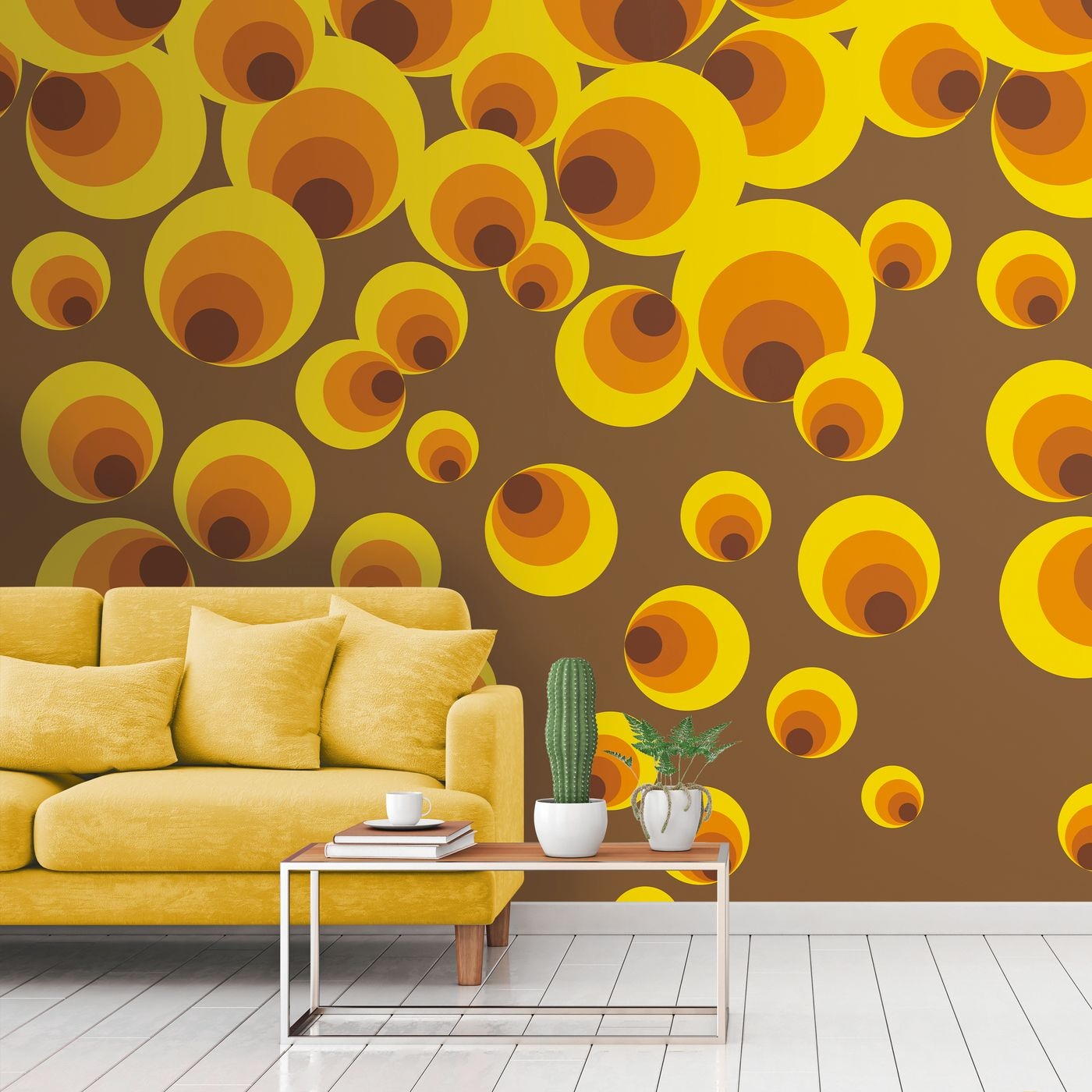 A.S. Creation Fototapete The Wall II 392581 Ein Motiv pro Rolle Vintage Gelb