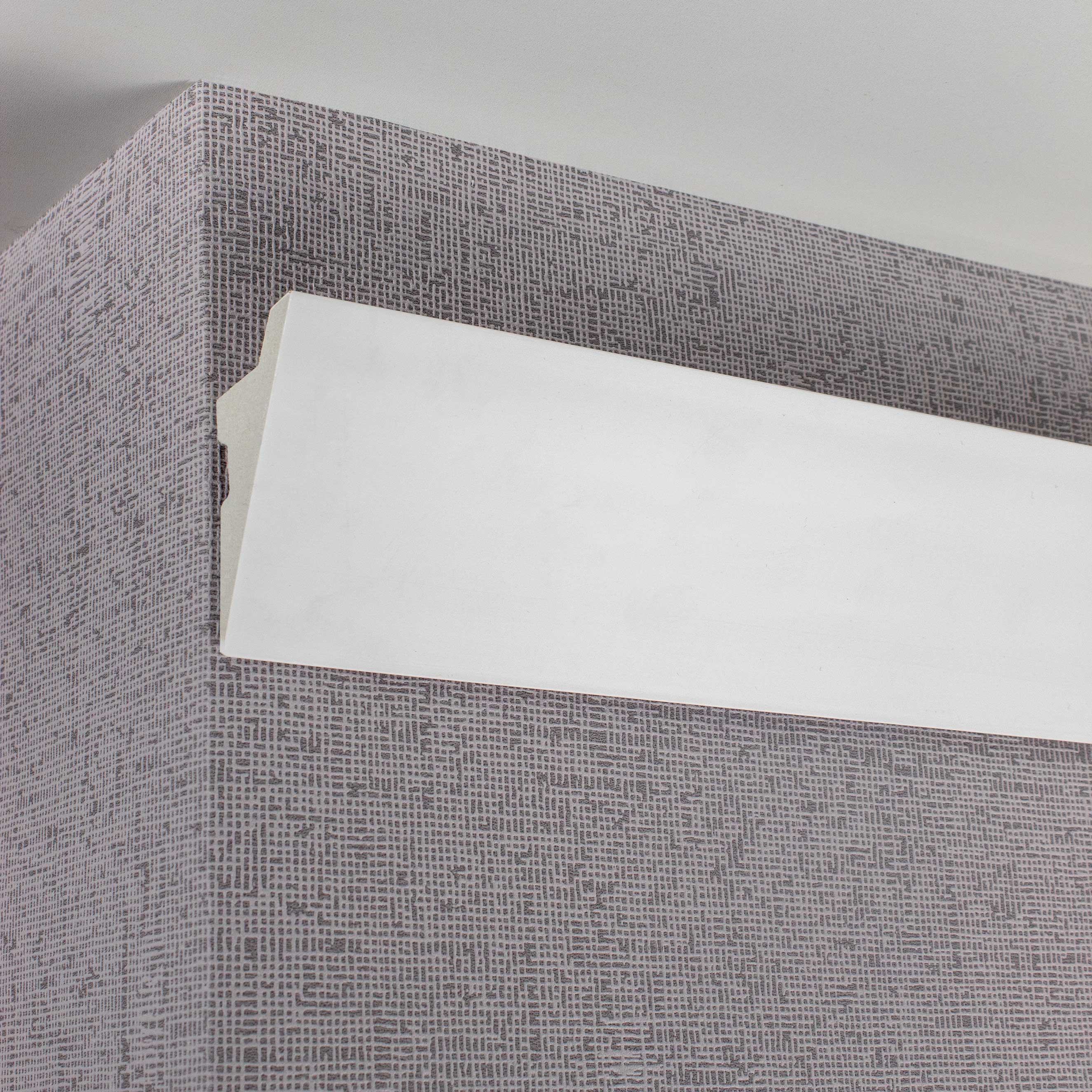 PROVISTON Licht Stuckleiste Kunststoff Weiß | 38 x 70 x 2000 mm moderne Lichtleiste für die Decke