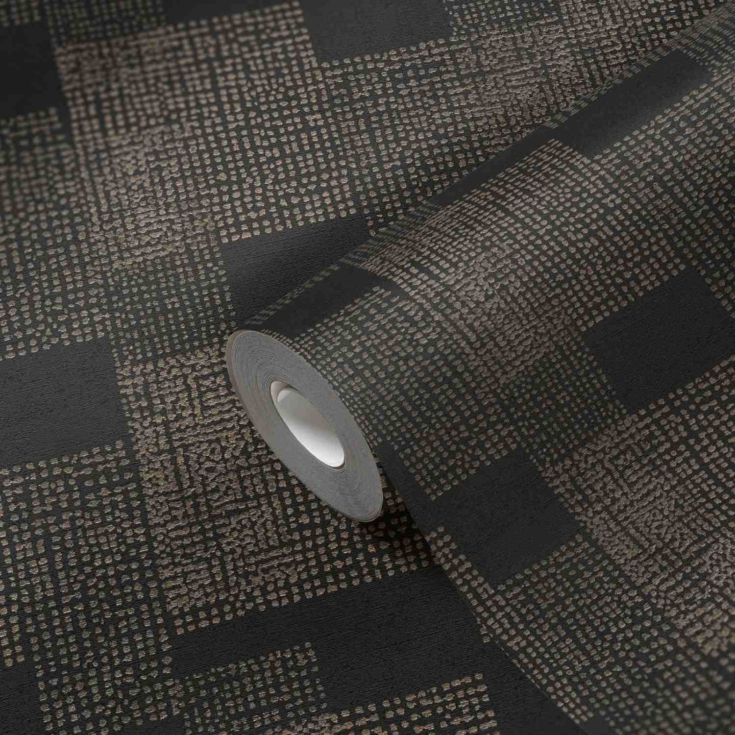 A.S. Creation | Desert Lodge | 385253 | Vliestapete | Geometrisch | 0.53 x 10.05 m | Schwarz | Gold