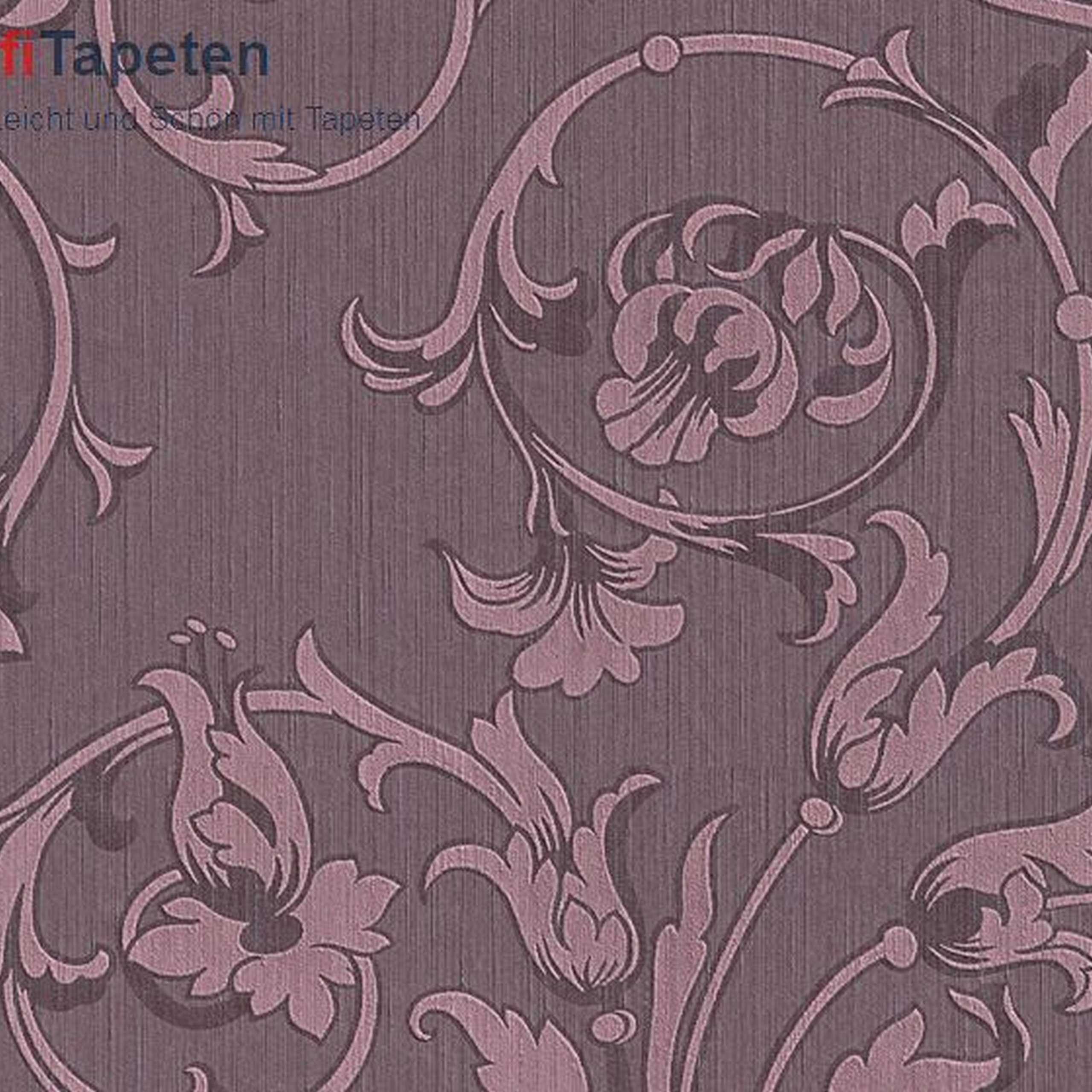 A.S. Creation | Tessuto | 956335 | Vliestapete | Blumenoptik | 0.53 x 10.05 m | Violett