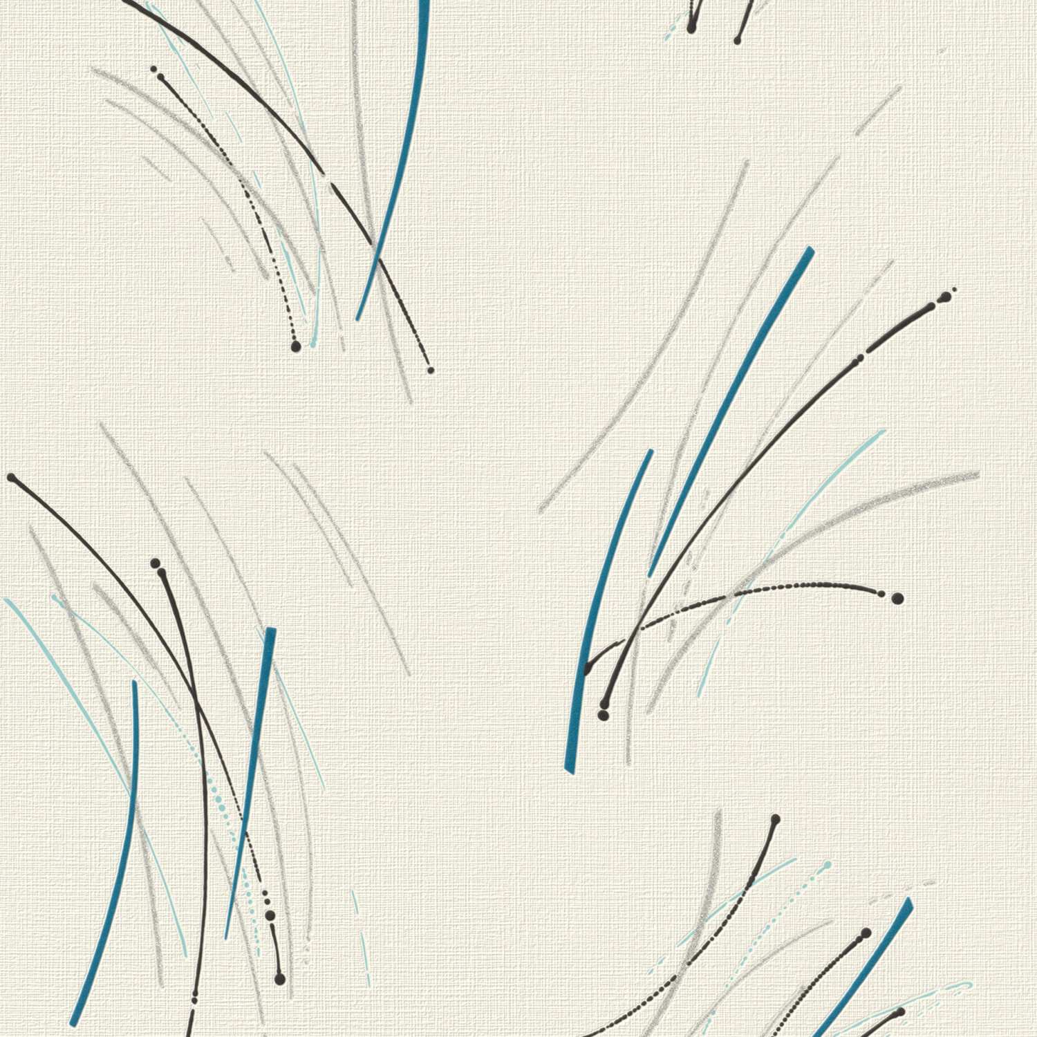 Rasch | Selection | 735024 | Vliestapete | Muster & Motive | 10.05 x 0.53 m | Silber | Creme | Blau