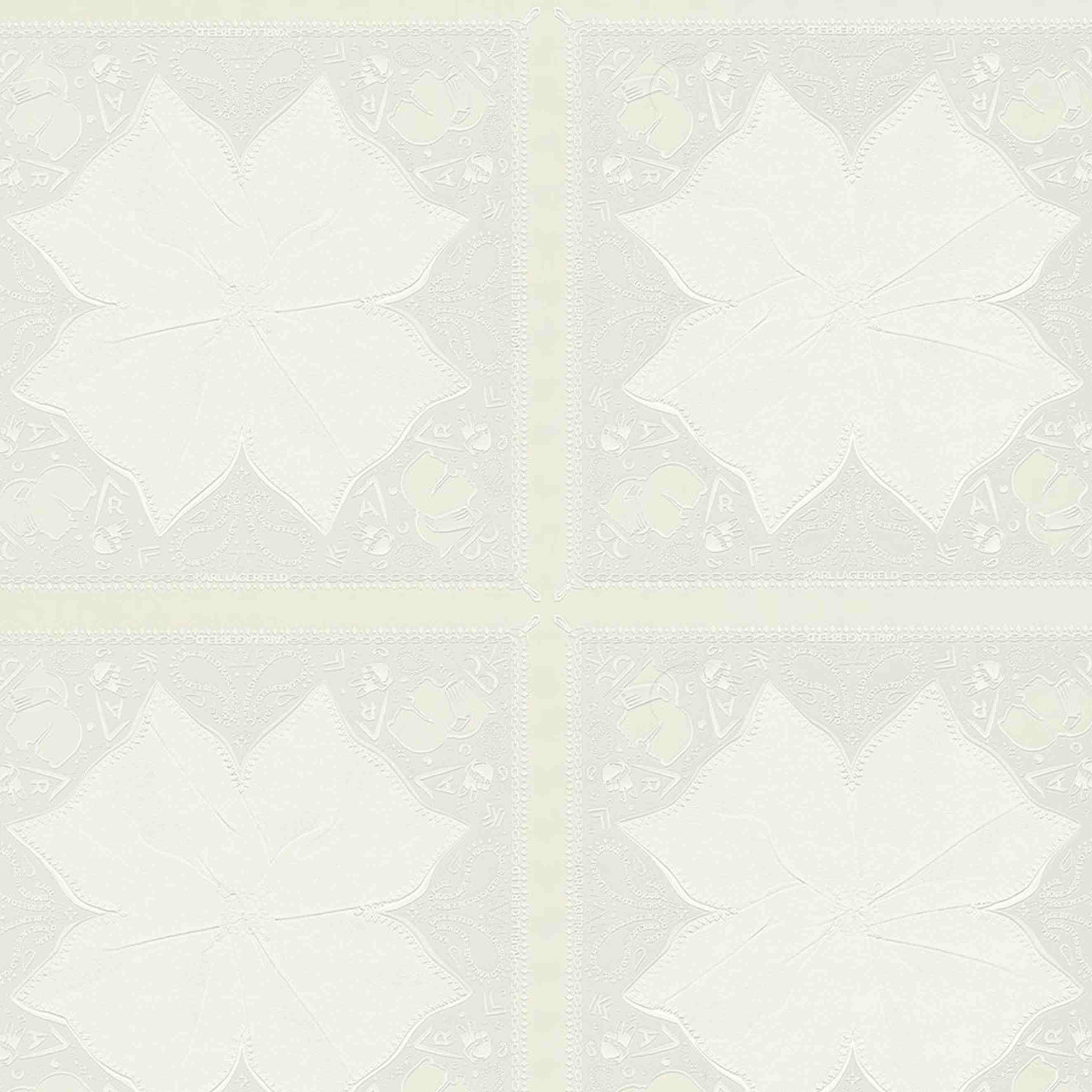 A.S. Creation | Karl Lagerfeld | 378451 | Vliestapete | Blumenoptik | 0.53 x 10.05 m | Weiß