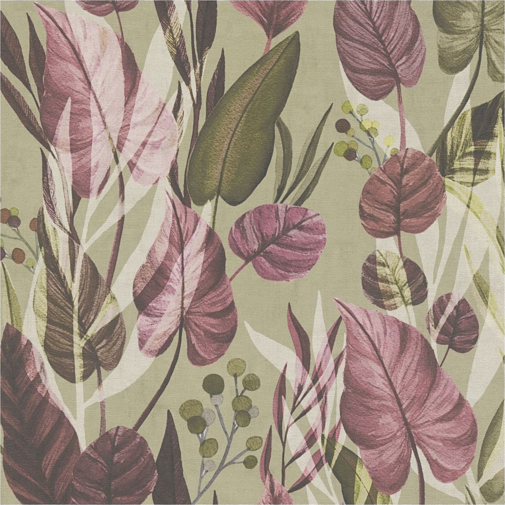 Vliestapete 782192 Mustertapete Grün Braun Muster Motive Floral Anna D Andrea A.S. Création