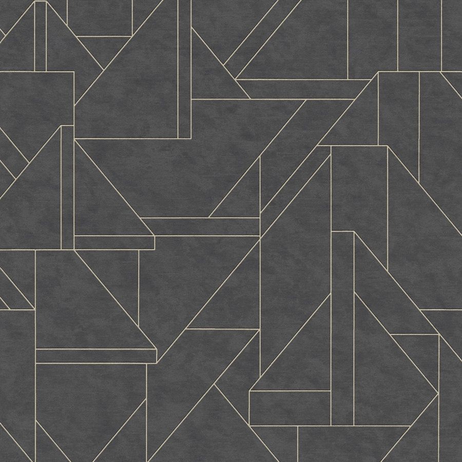 A.S. Creation | Travel Styles | 391184 | Vliestapete | Grafisch | 10.05 x 0.53 m | Schwarz